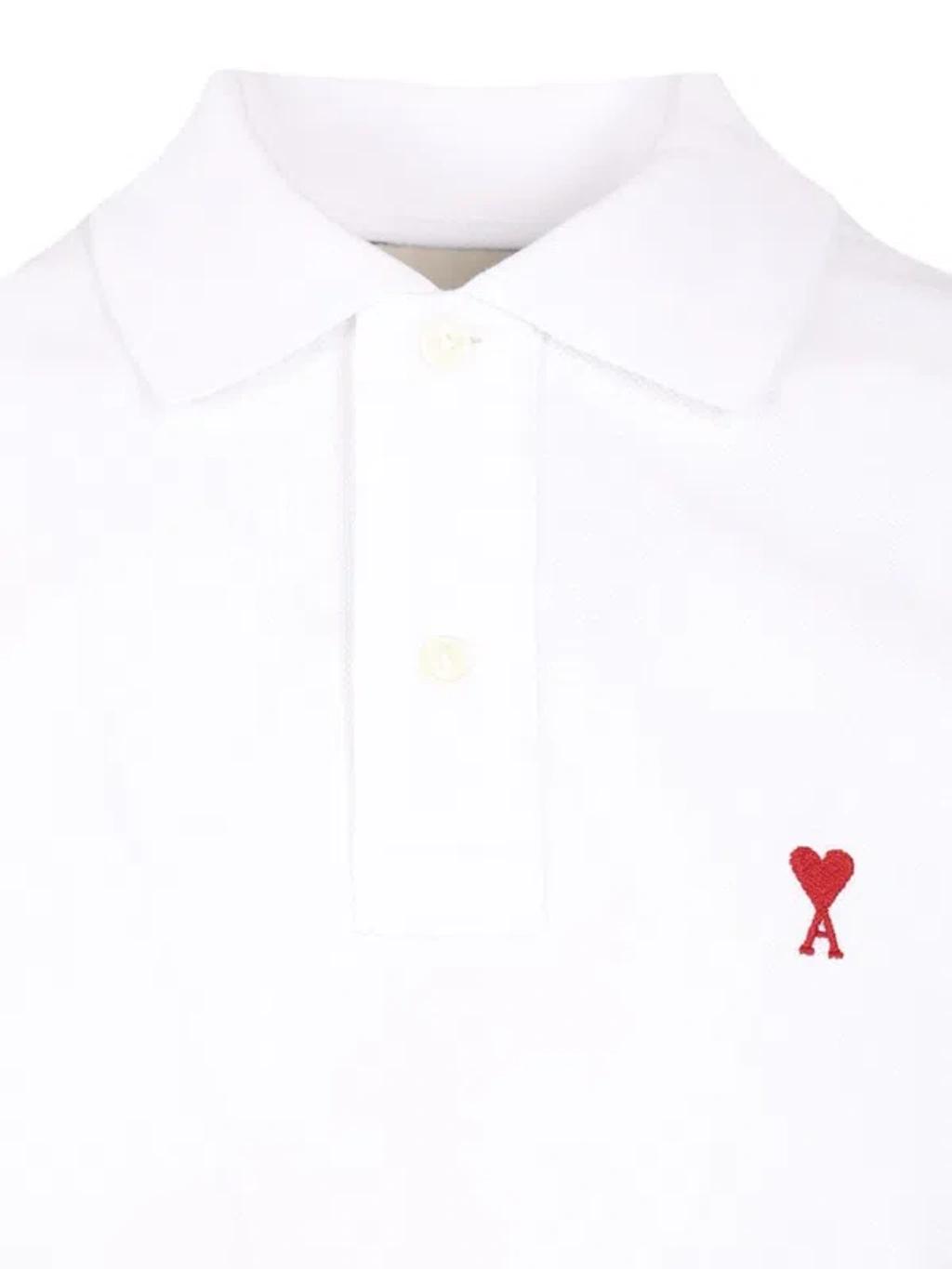 White Cotton Ami de Coeur Polo Product Image
