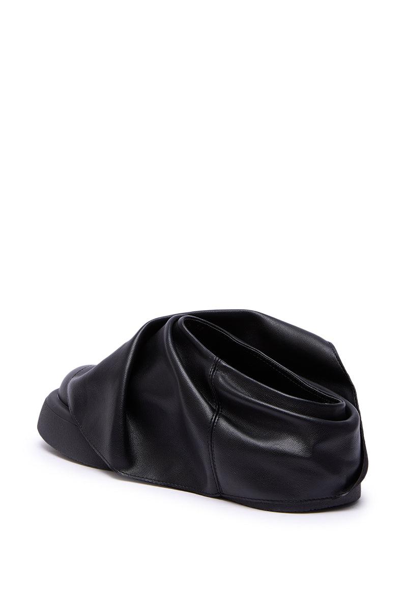 AZALEA WANG MAITYE BLACK RUCHED FLAT Product Image