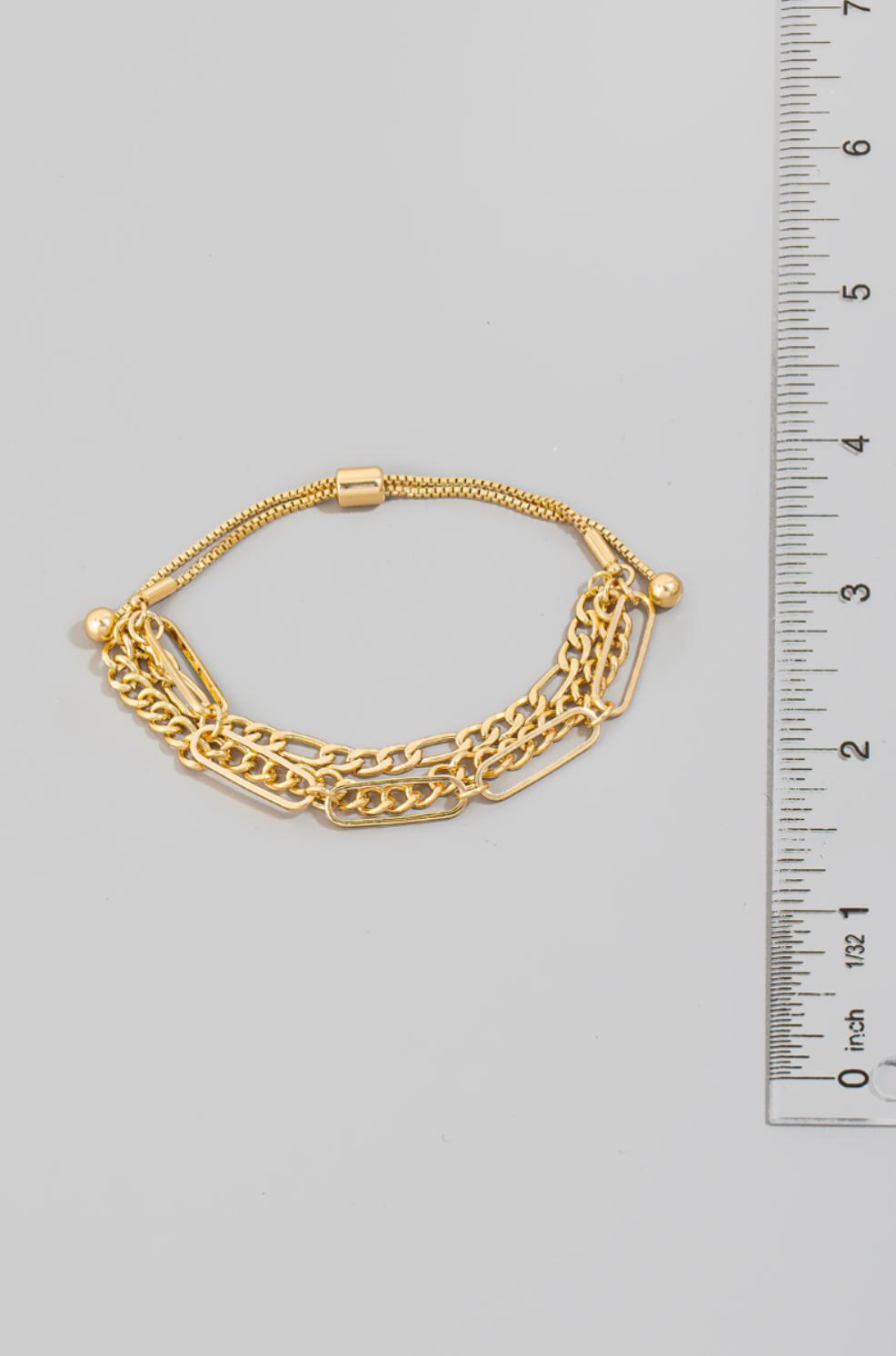 Mixed Metallic Chain Link Bracelet Product Image