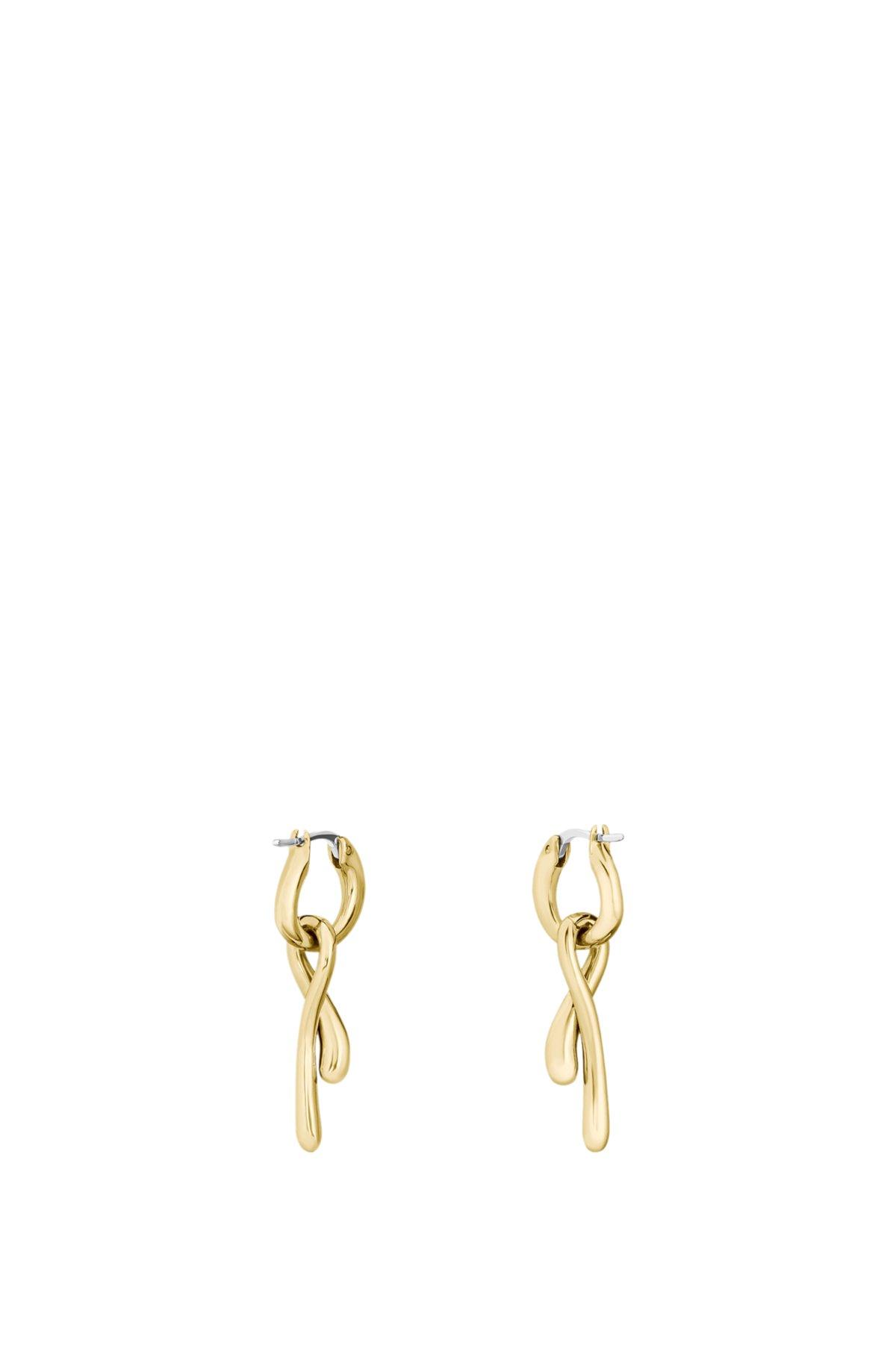 Ribbon-style earrings in a gold-tone effect Product Image