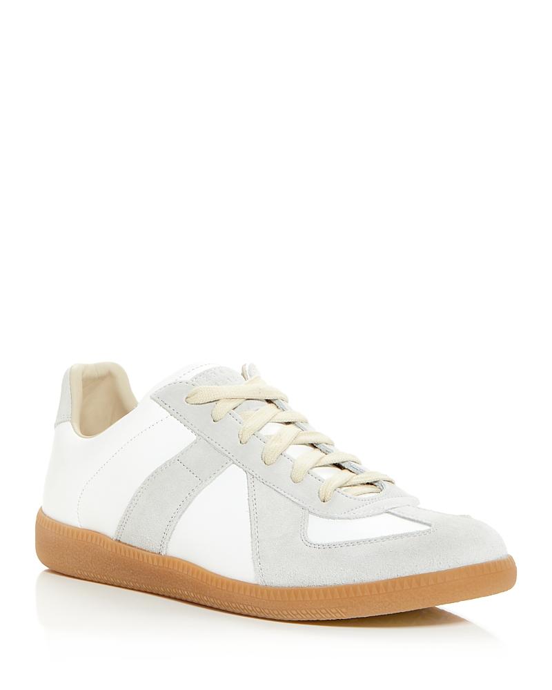 Men's Replica Leather Suede Low-Top Sneakers Product Image