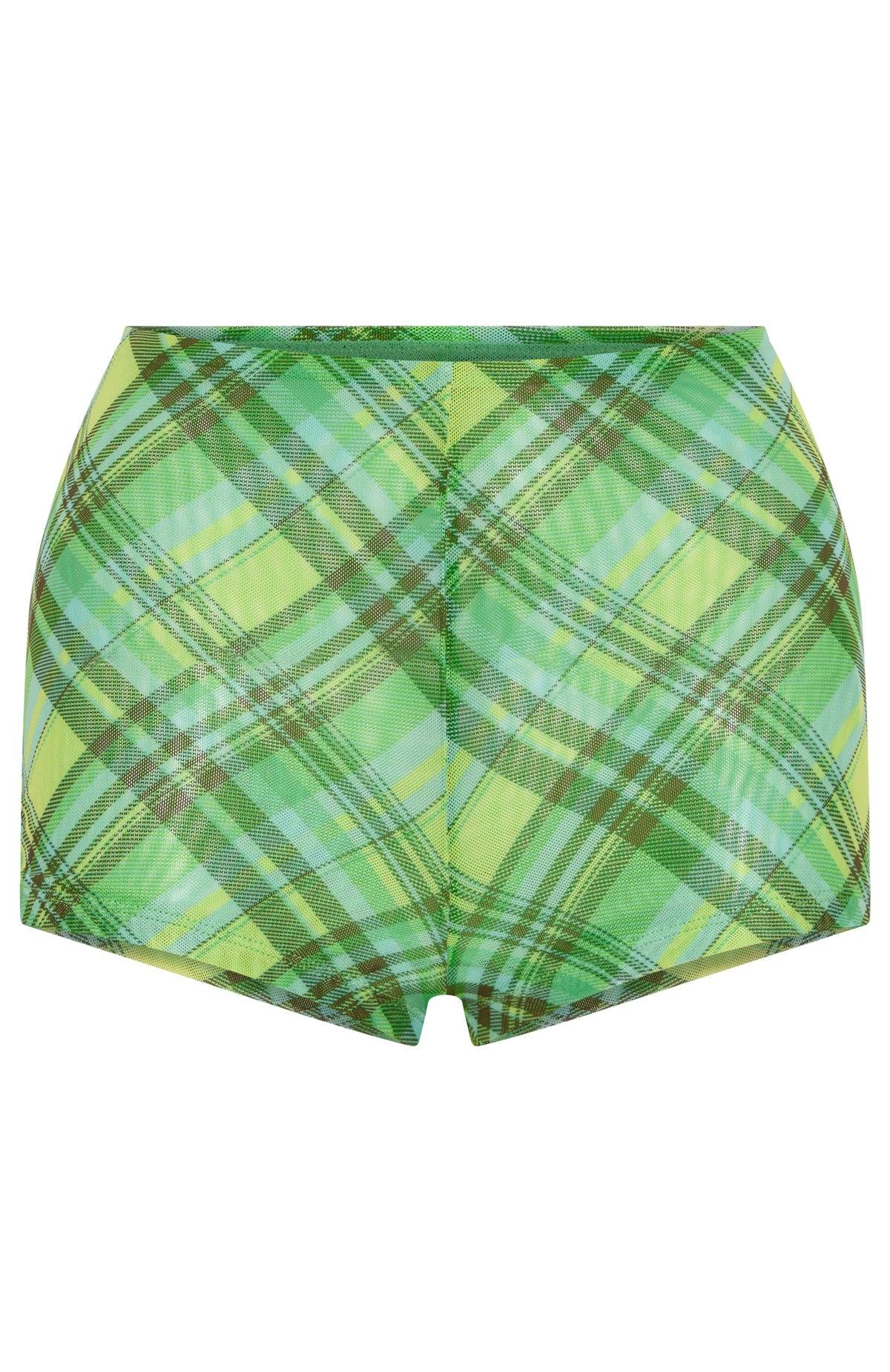 Forever Life Booty Shorts Citrus Check Product Image