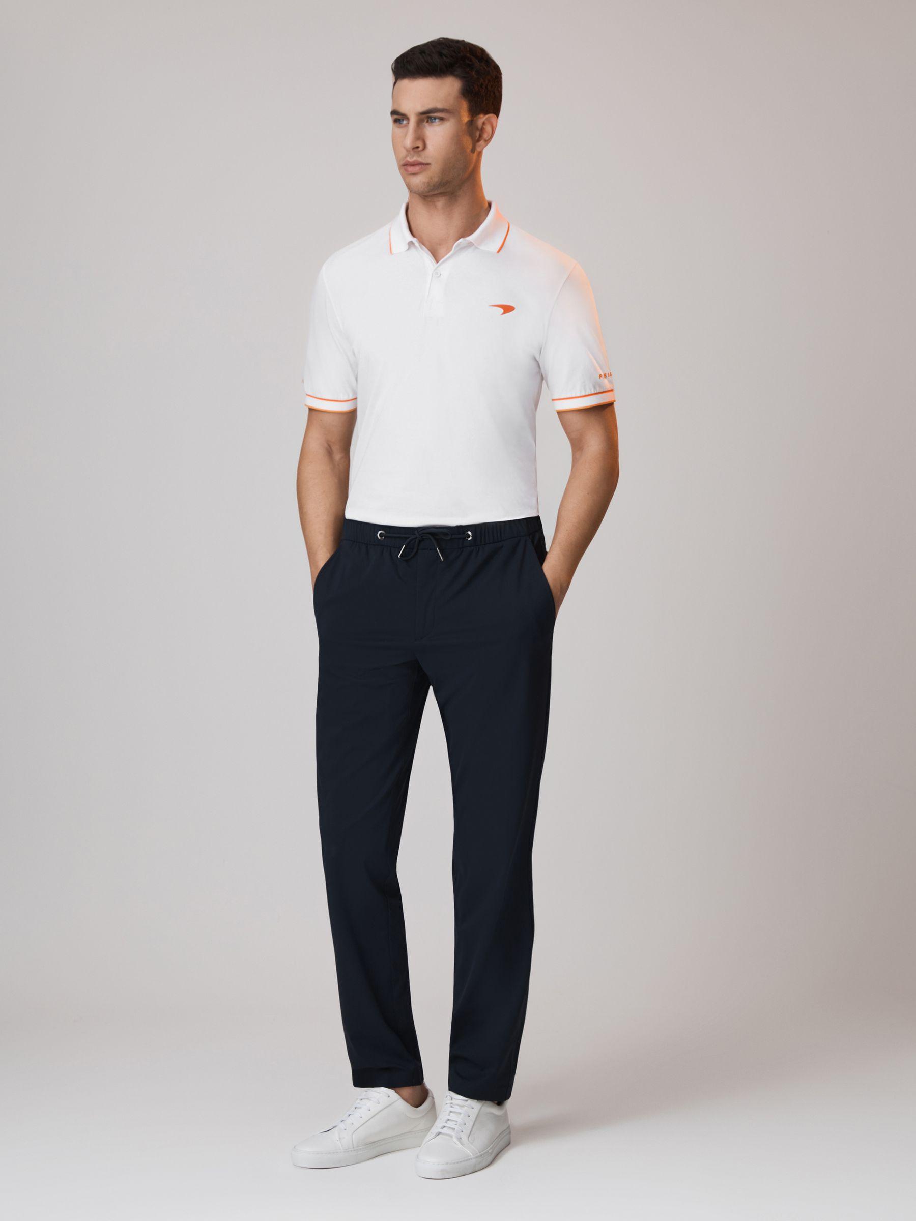 McLaren F1 Mercerised Cotton Polo Shirt in White Product Image