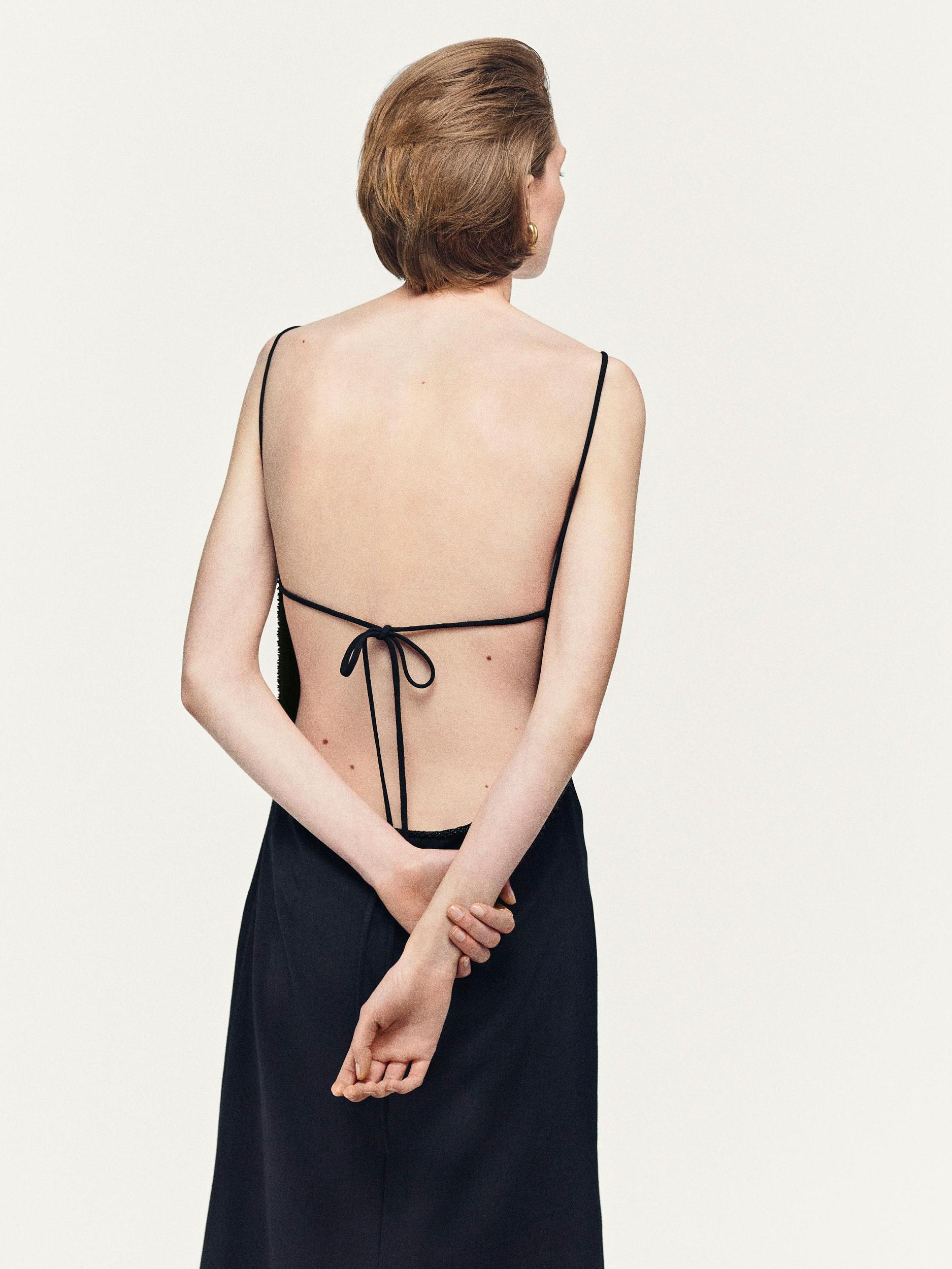 Long dress with rhinestone detail Product Image