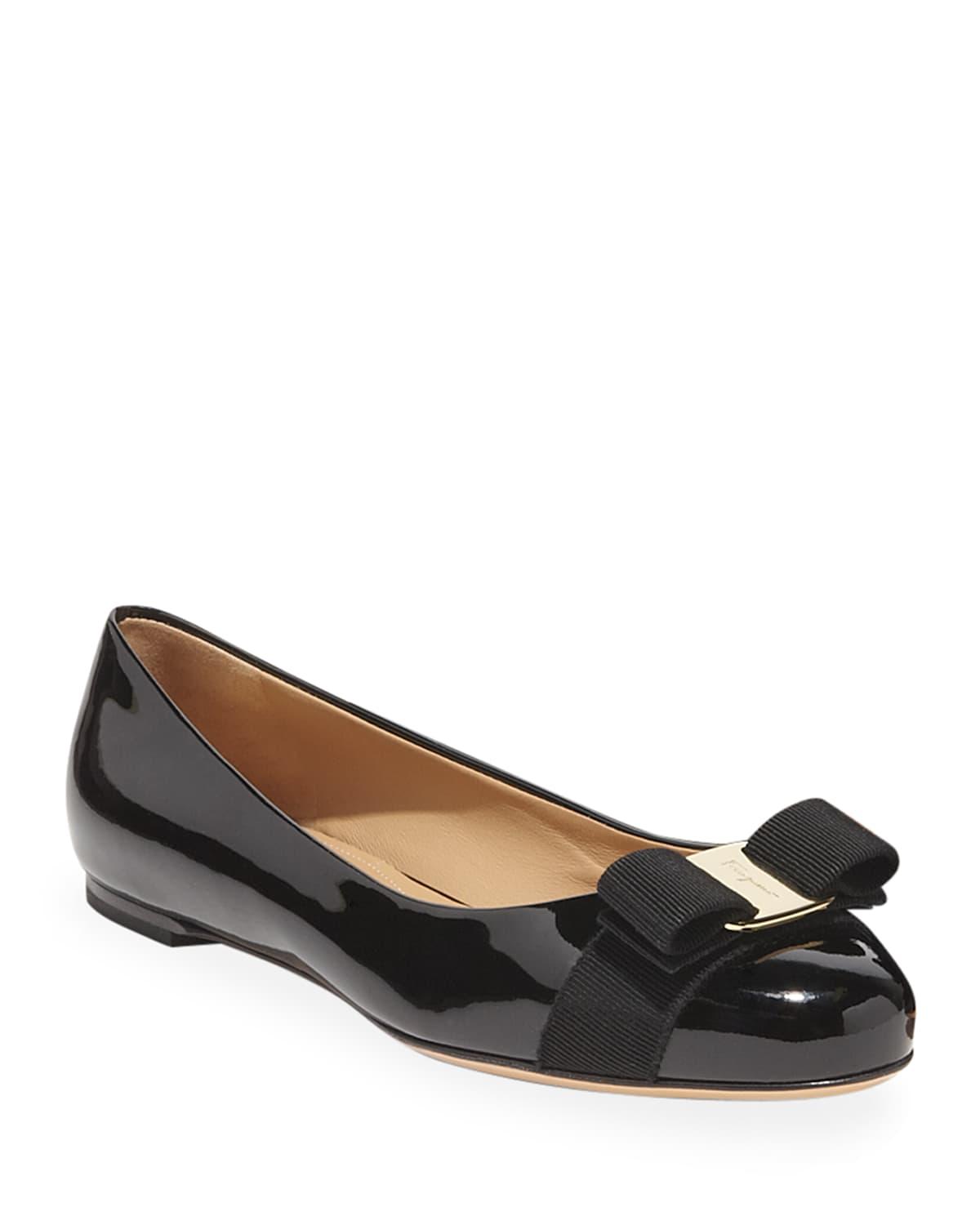 FERRAGAMO Varina Patent Flats Product Image