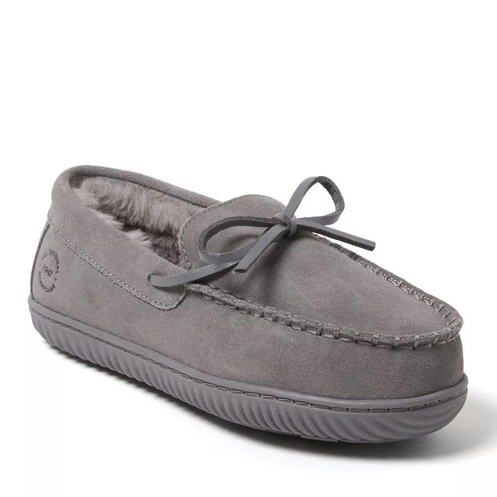 Dearfoams Harriet Women's Genuine Suede Moc Slippers,  Product Image