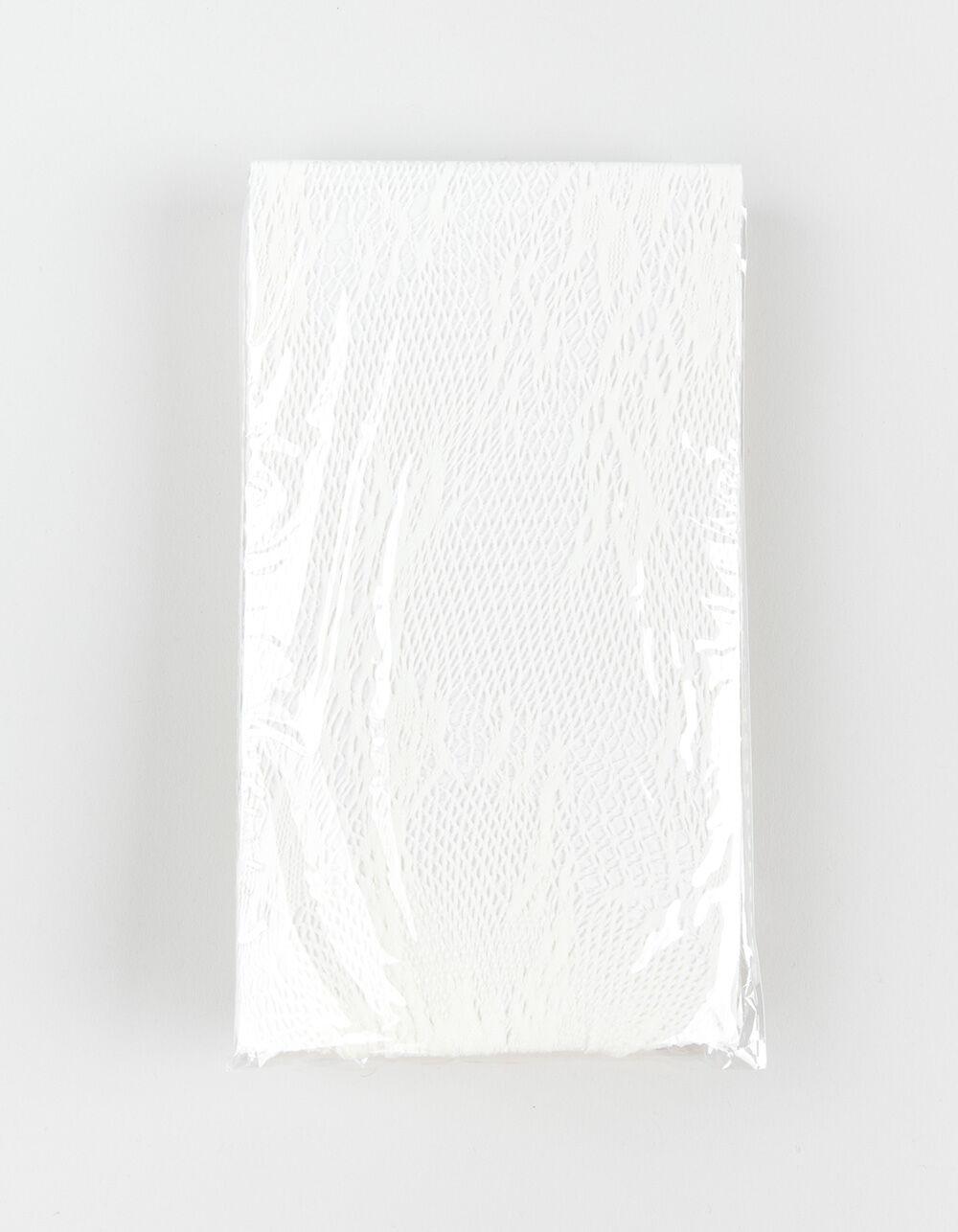 MEMOI Floral Net Womens Nylon Sheer Tights - IVORY Product Image