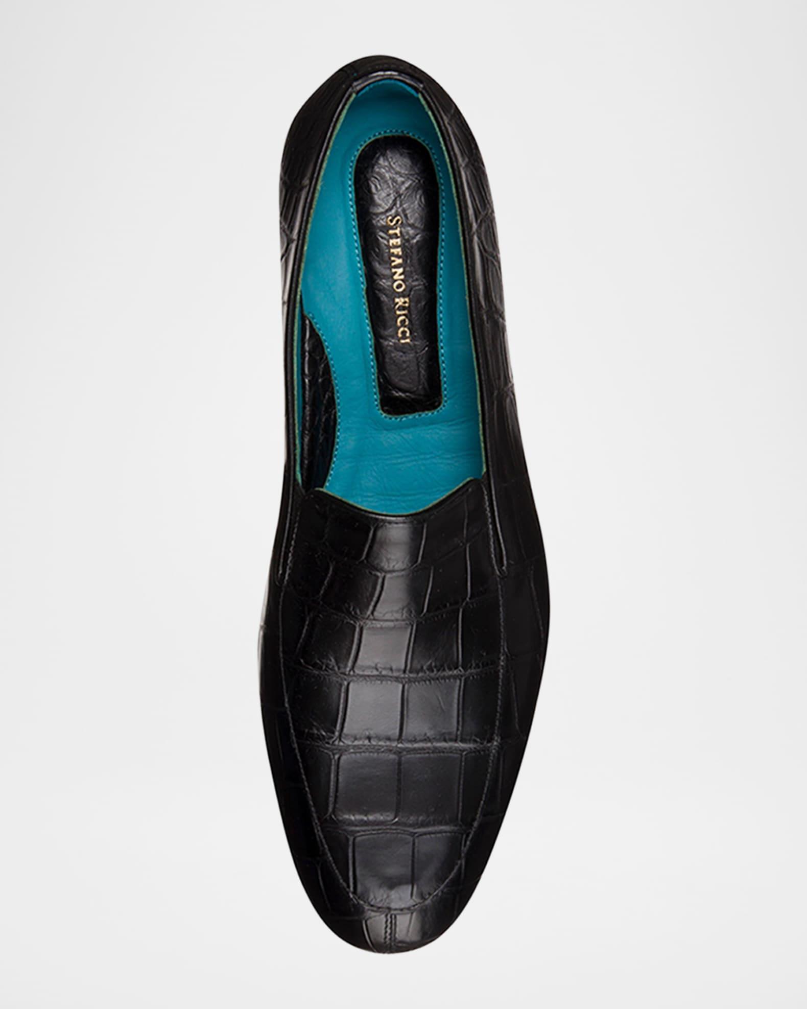 Men's Crocodile Leather Loafers Product Image