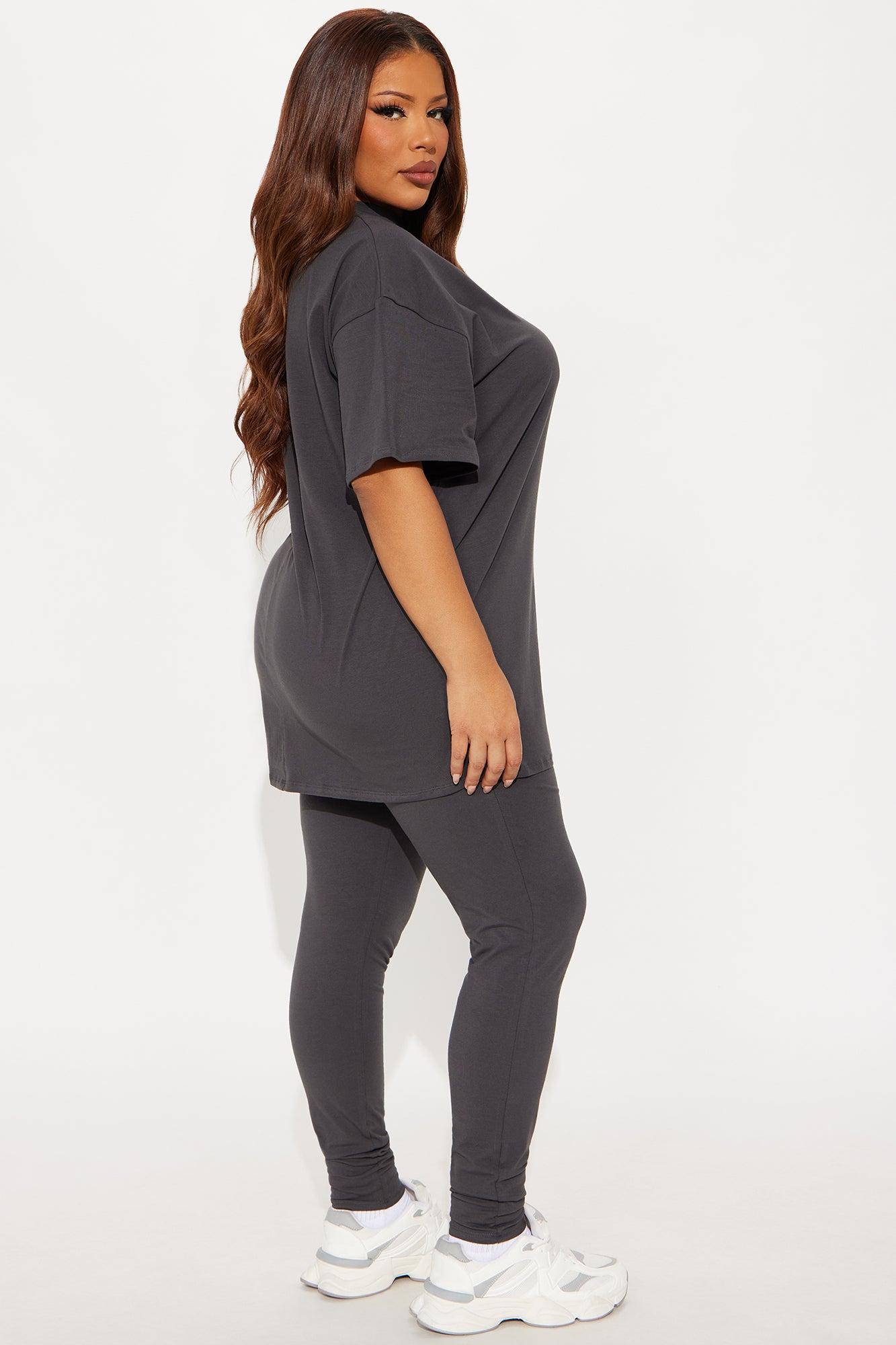 God's Favorite Legging Set - Charcoal Product Image