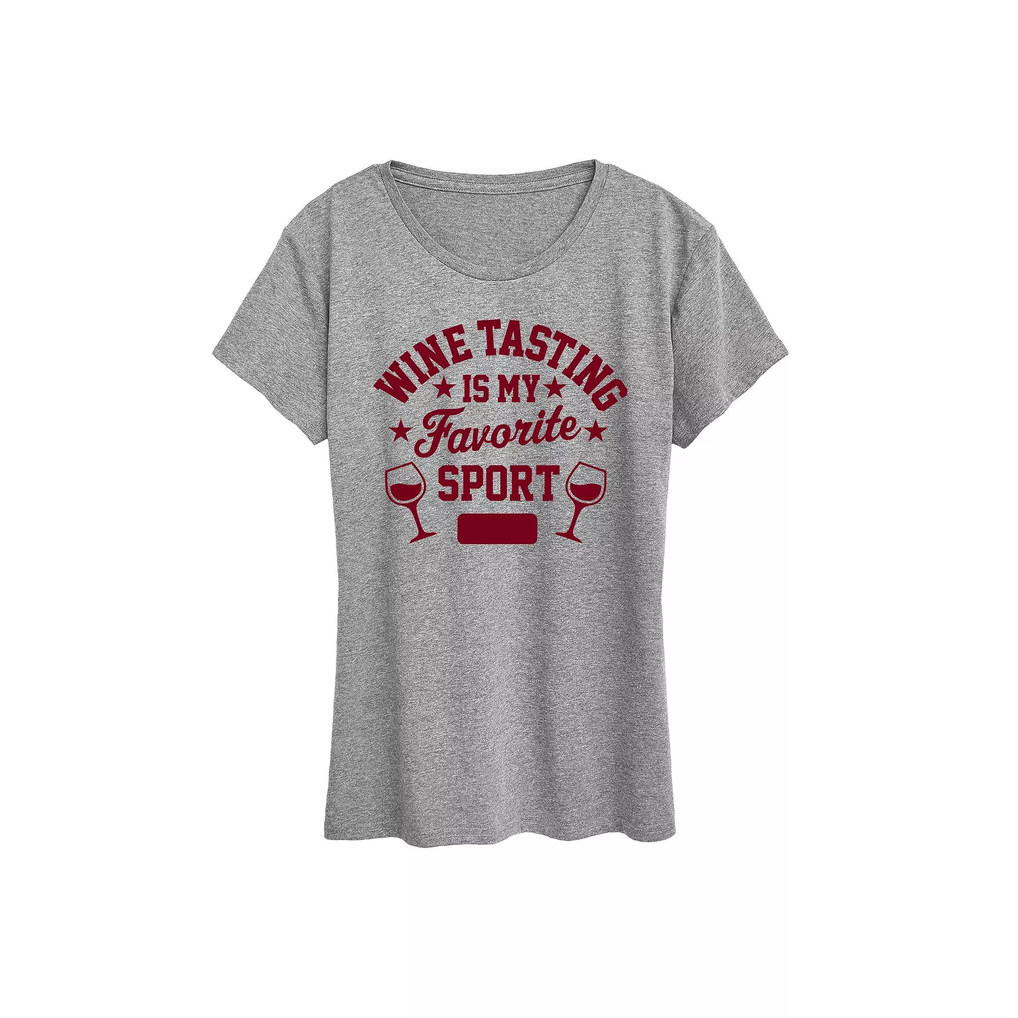 Women's Wine Tasting Favorite Sport Graphic Tee, Girl's,  Product Image