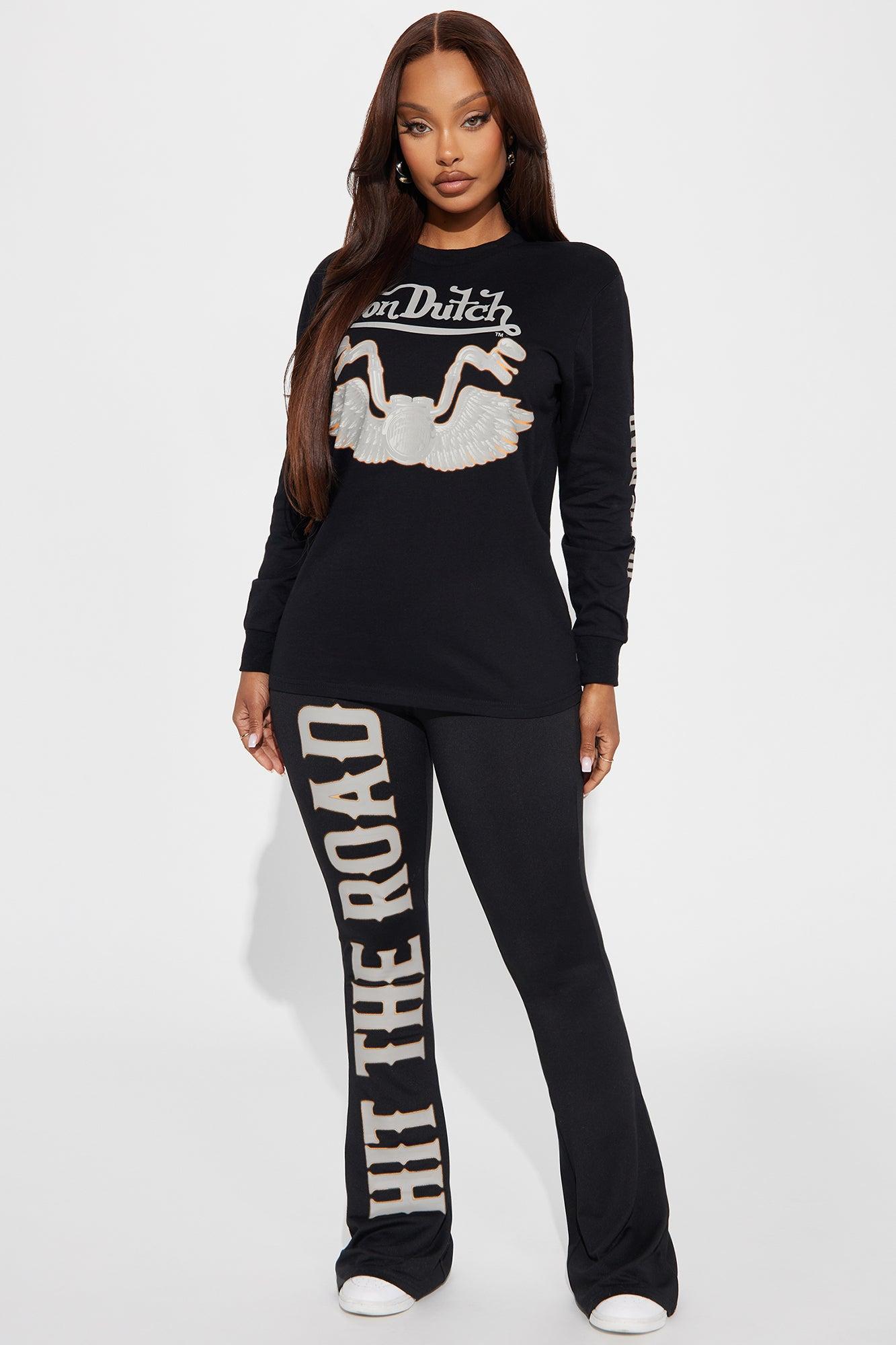 Von Dutch Hit The Road Long Sleeve Top - Black Product Image