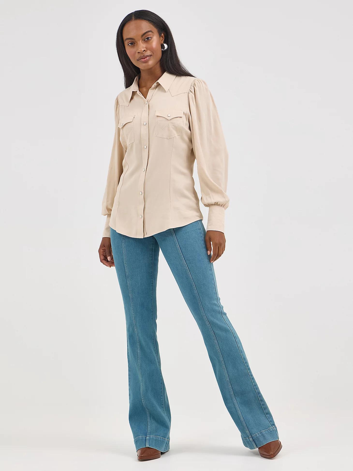 Women's Wrangler Retro® Bailey High Rise Pintuck Trouser Jean in Brooklyn Product Image