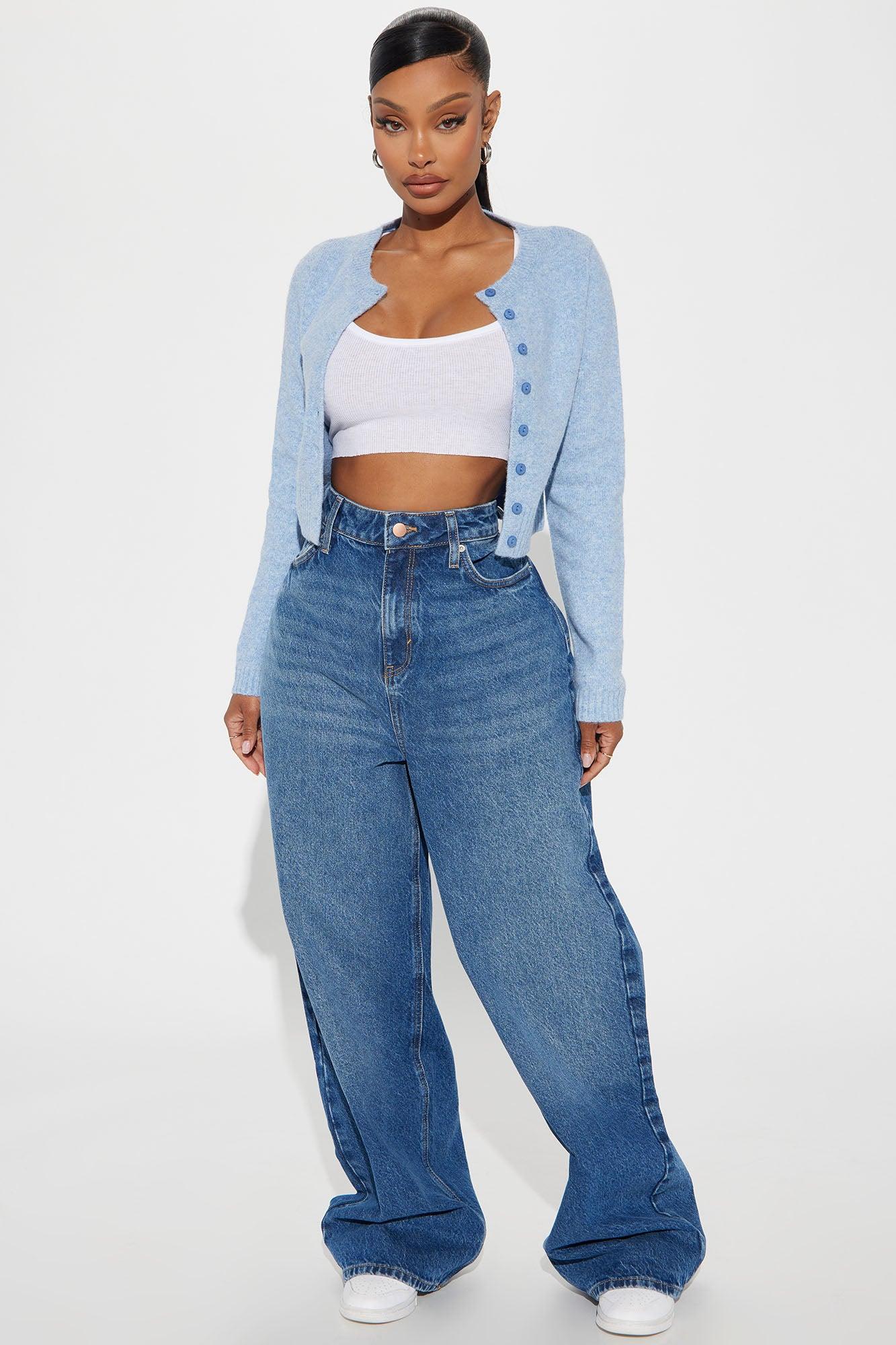 Sweet Sensation Cropped Cardigan - Blue Product Image