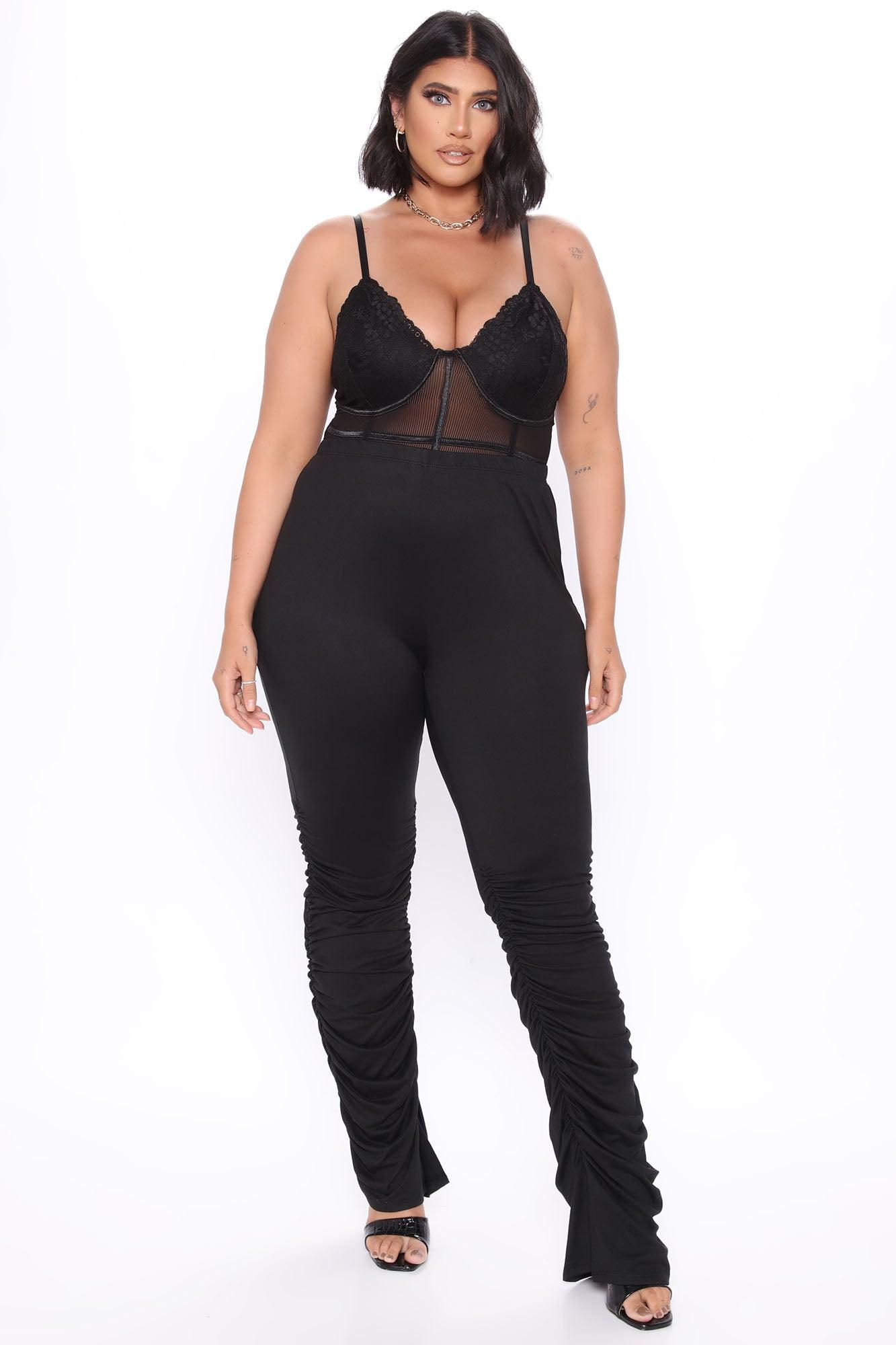Stacked Honey High Rise Pant - Black Product Image