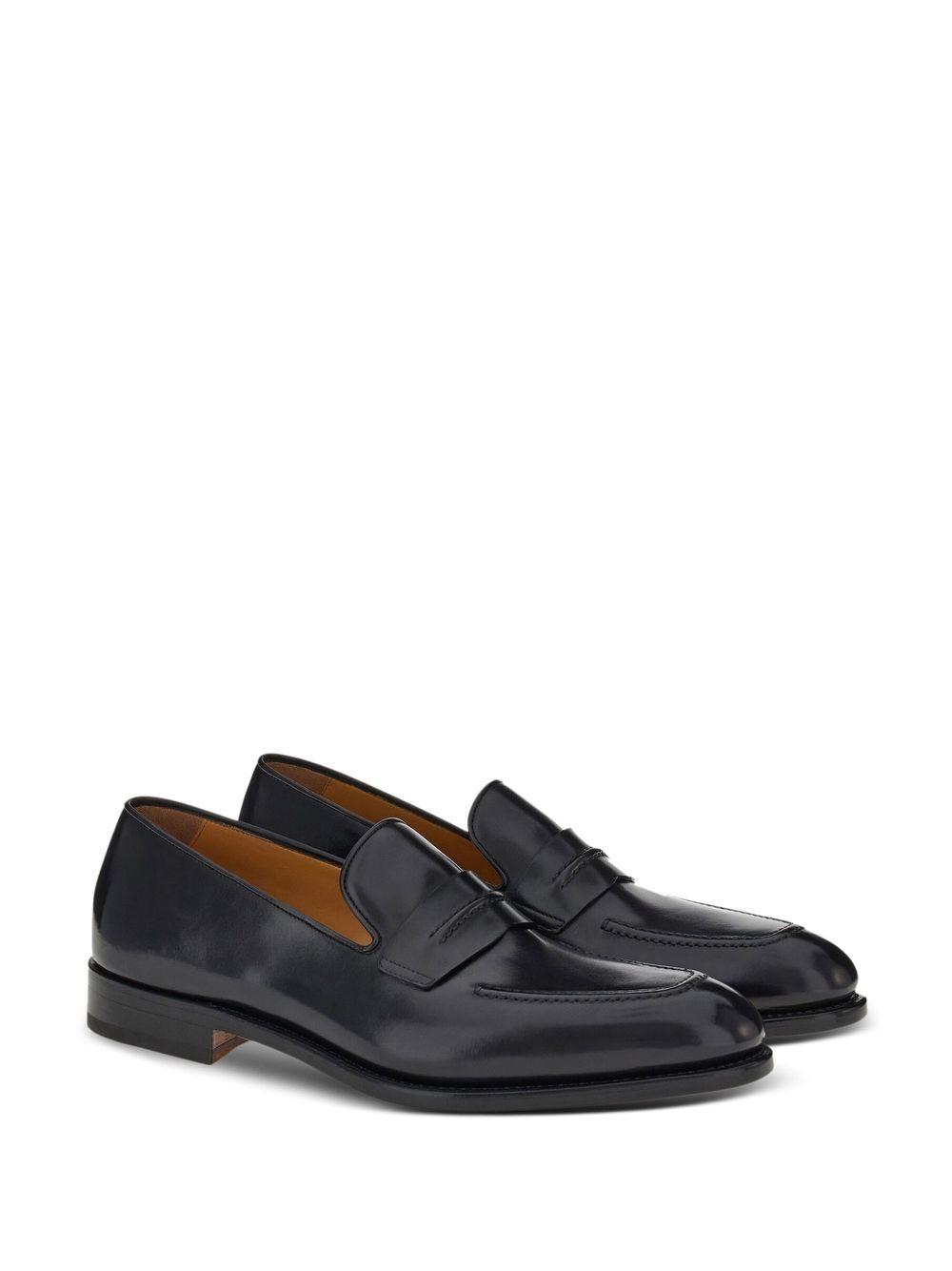 slip-on leather penny loafers Product Image