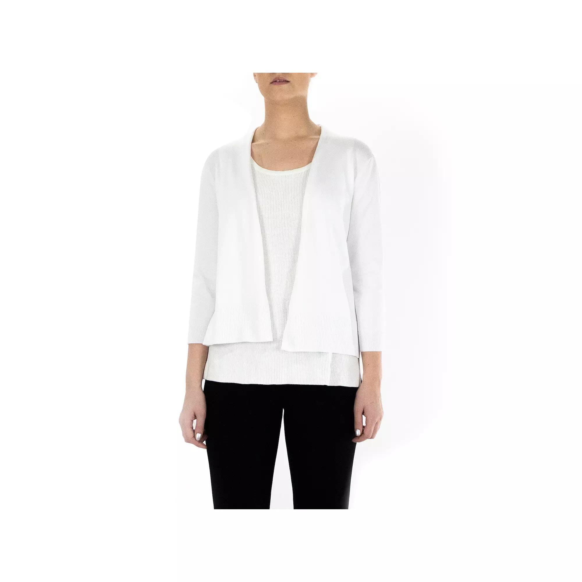 Women's Nina Leonard Classic Open-Front Bolero Cardigan,  Product Image