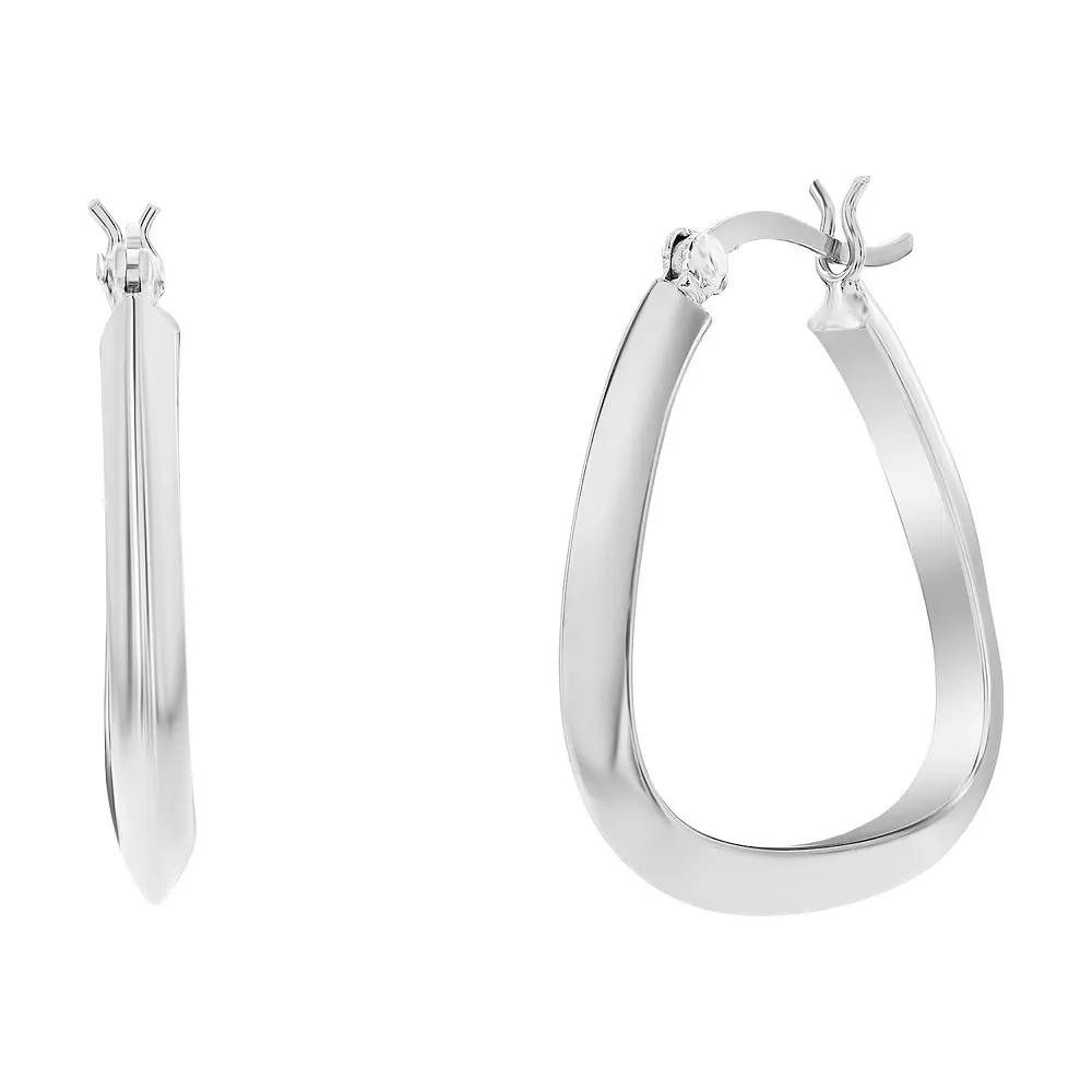 Argento Bella Triangle-Shaped Hoop Earrings, Women's, Sterling Product Image