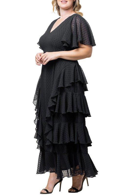 Tour de Flounce Chiffon Gown - Plus Product Image