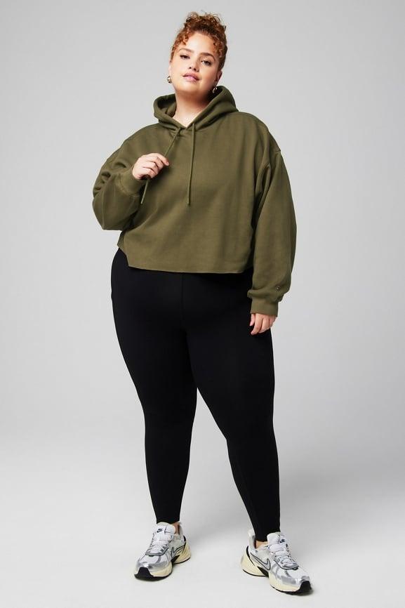 Cozy Fleece Cropped Hoodie Product Image