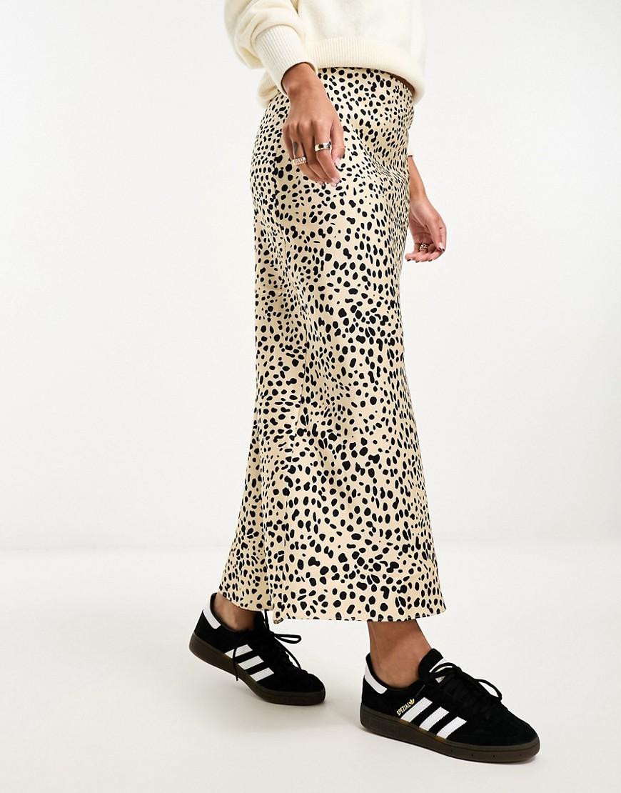 ASOS DESIGN satin bias midi skirt Product Image