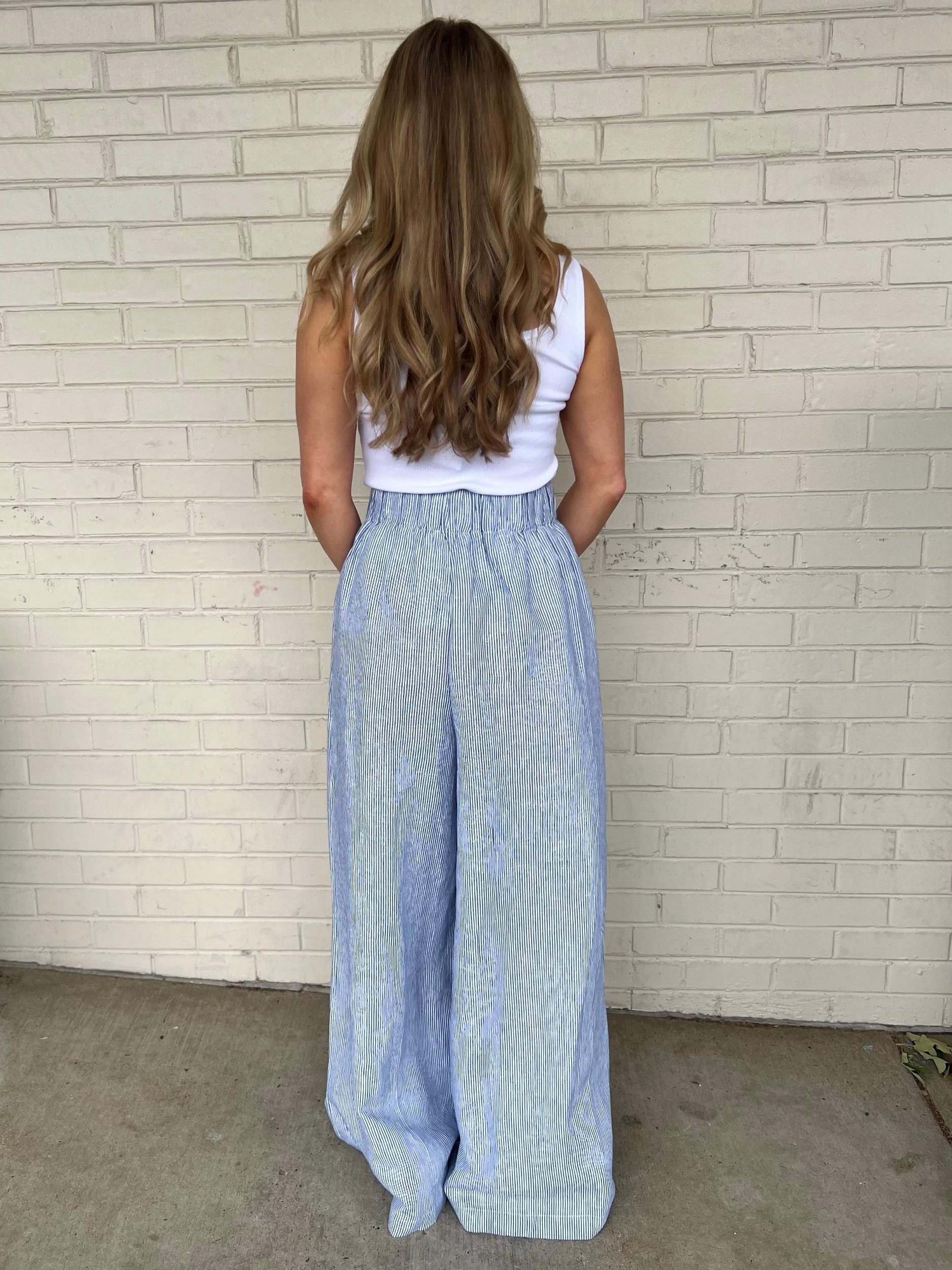 Kenny Striped Flare Wide Leg Pants Product Image