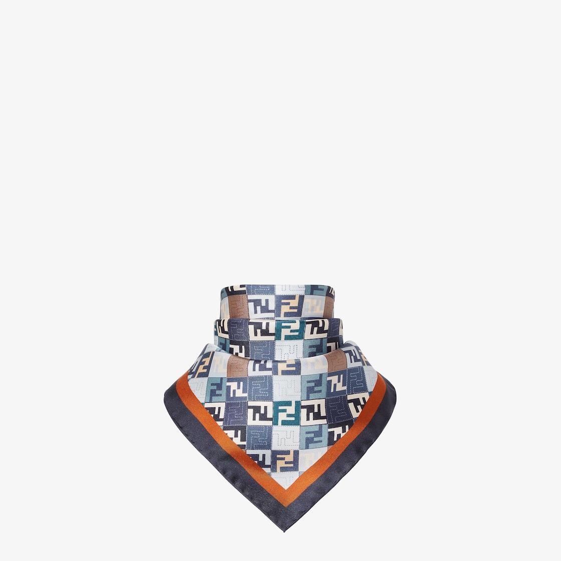 FF FoulardBlue silk foulard Product Image