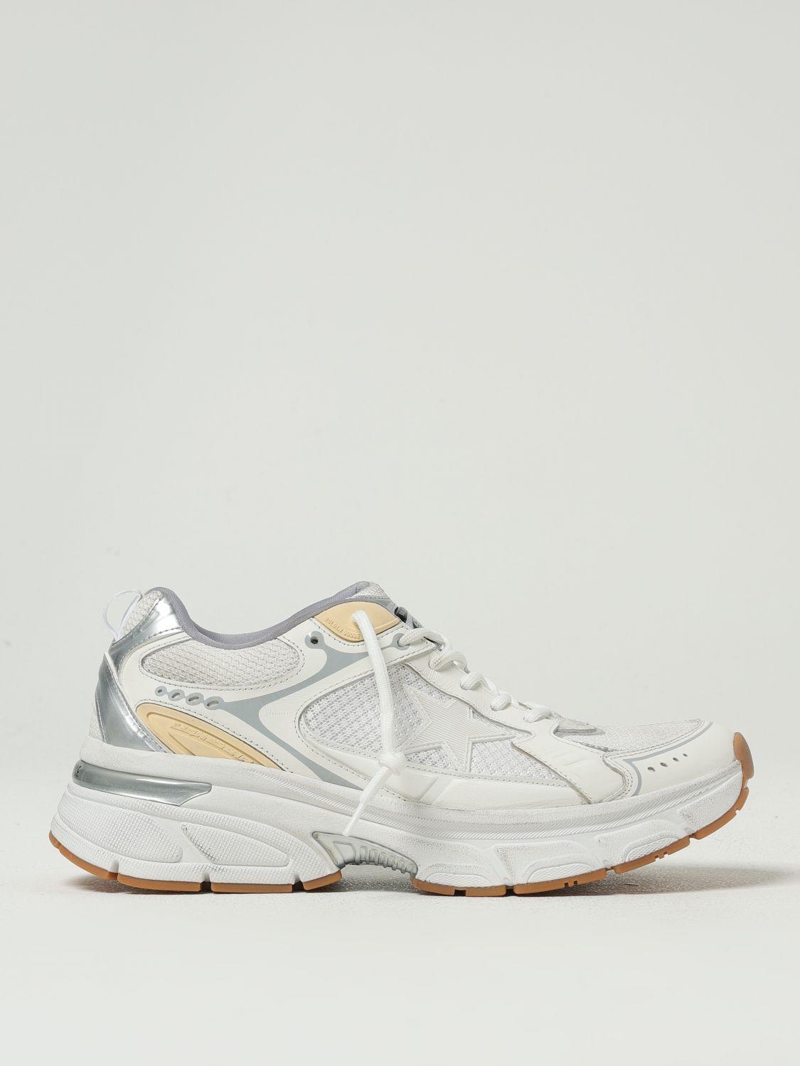 GOLDEN GOOSE Lightstar Leather Net And Suede Upper Sneakers With Tpu Star Net Heel In White Product Image