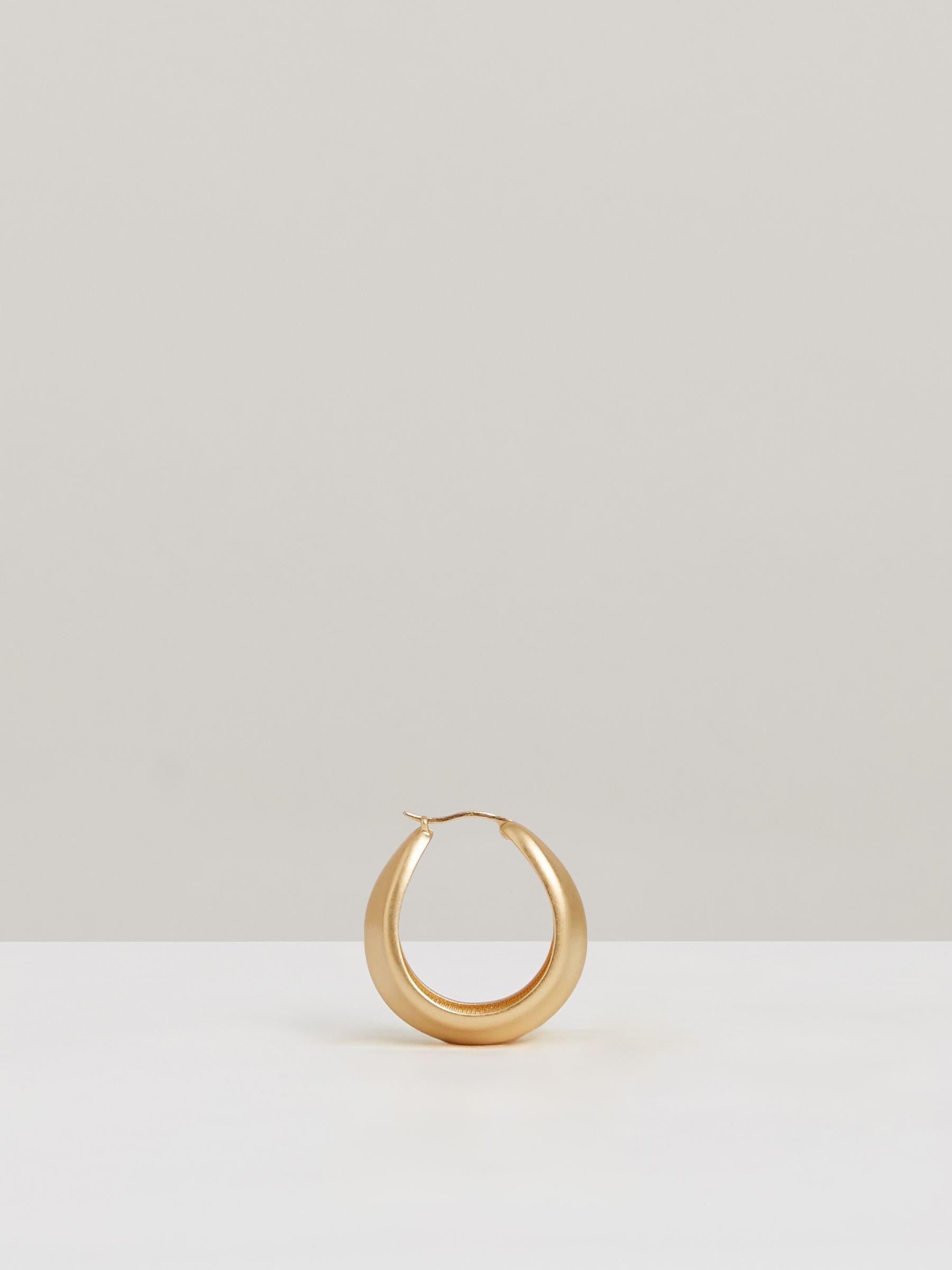 Sculptural Hoop Earrings in Gold Tone Product Image
