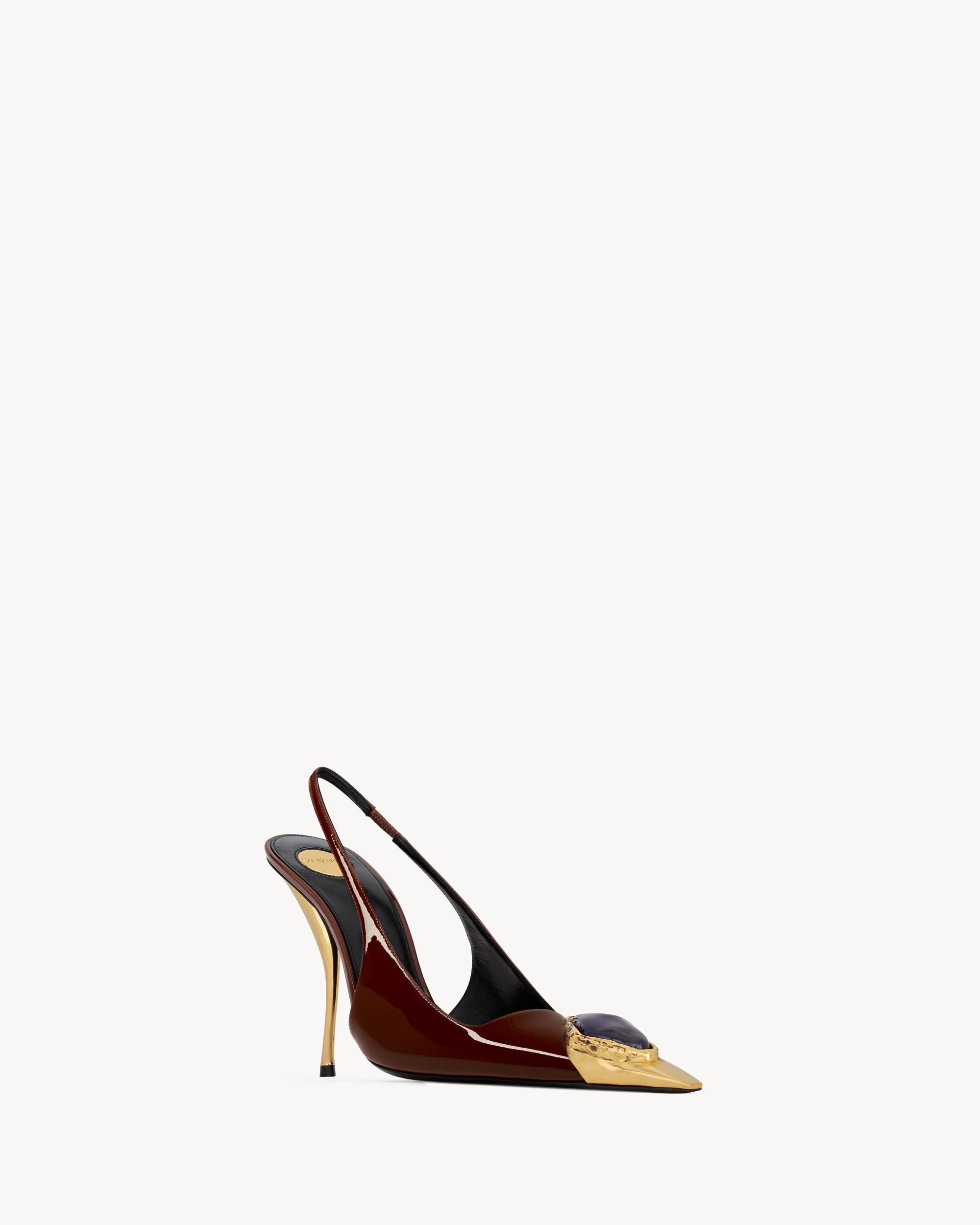 LOULOU slingback pumps in patent leather Product Image