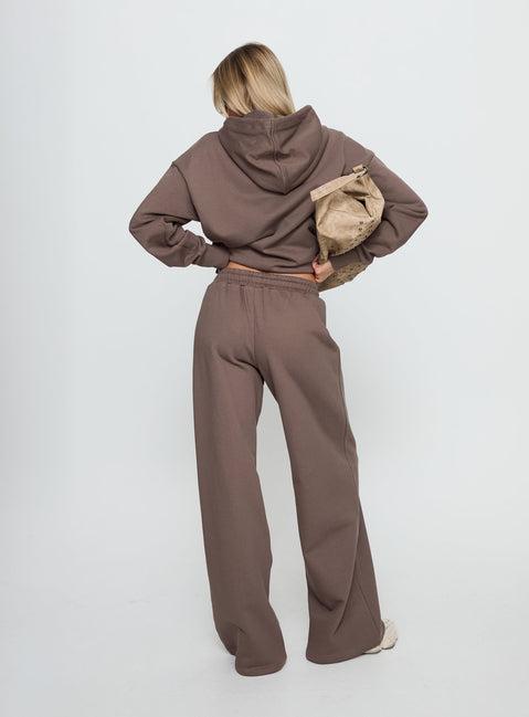 All Day Straight Leg Sweatpants Mocha Product Image