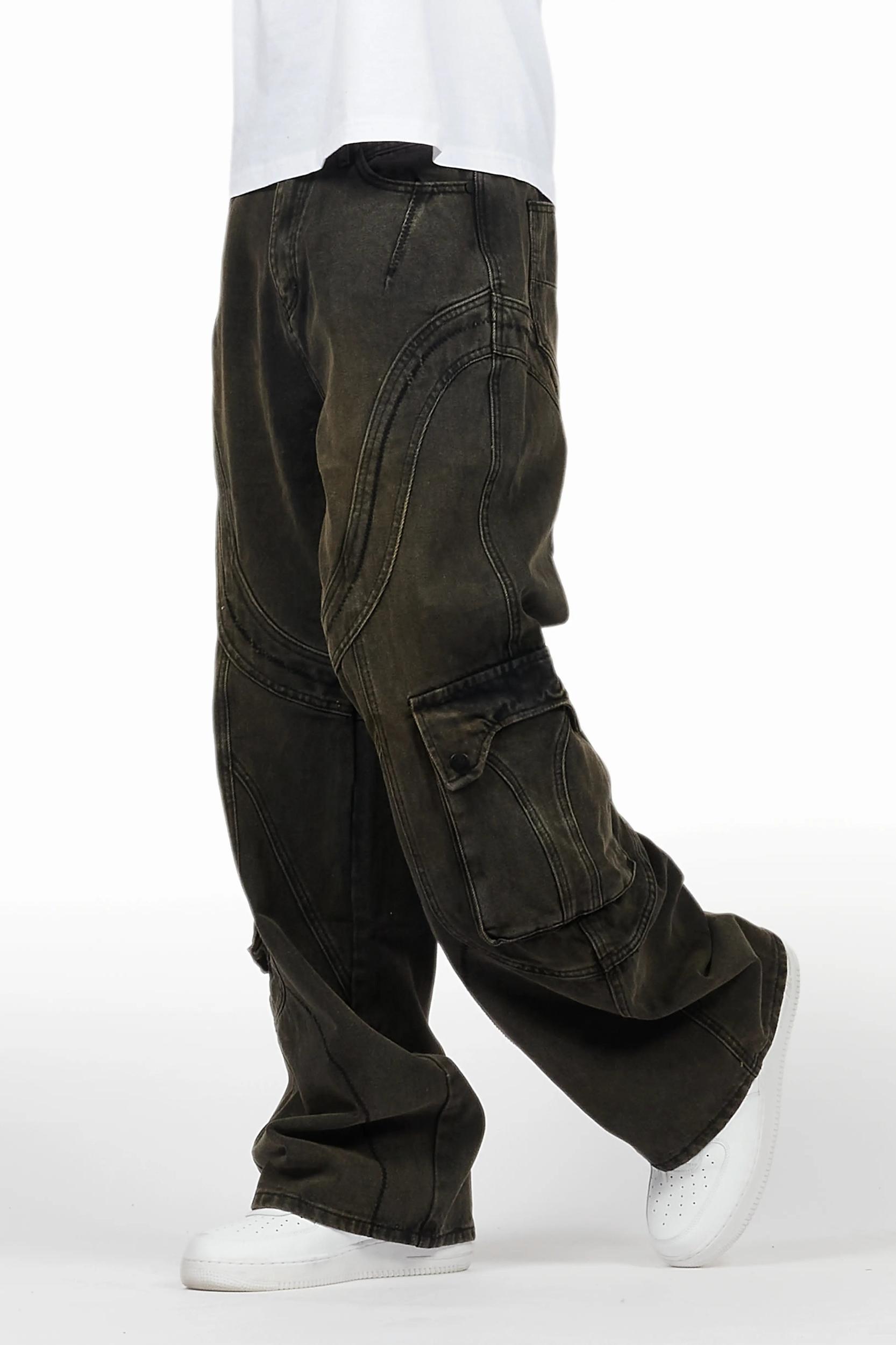 Denmot Dark Grey Baggy Fit Jean Male Product Image