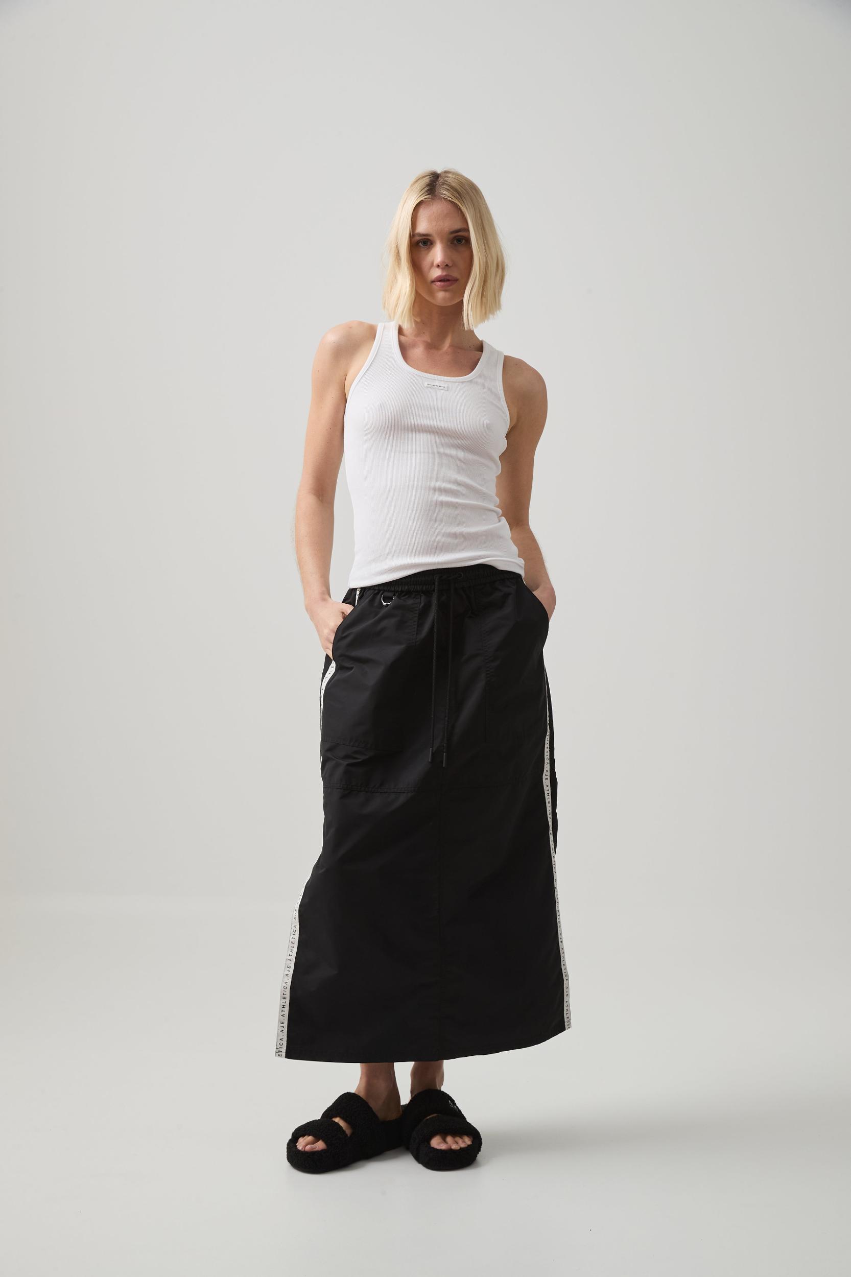 Logo Tape Spray Midi Skirt 647 Product Image