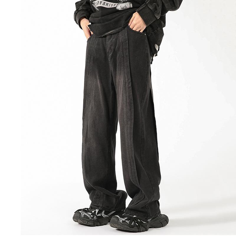 Sopula American Heavyweight High-End Patchwork Jeans Product Image