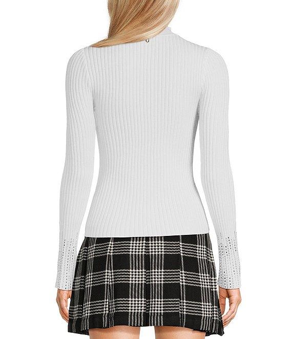 Guess Alice Rhinestone-Embellished High Neck Sweater Product Image