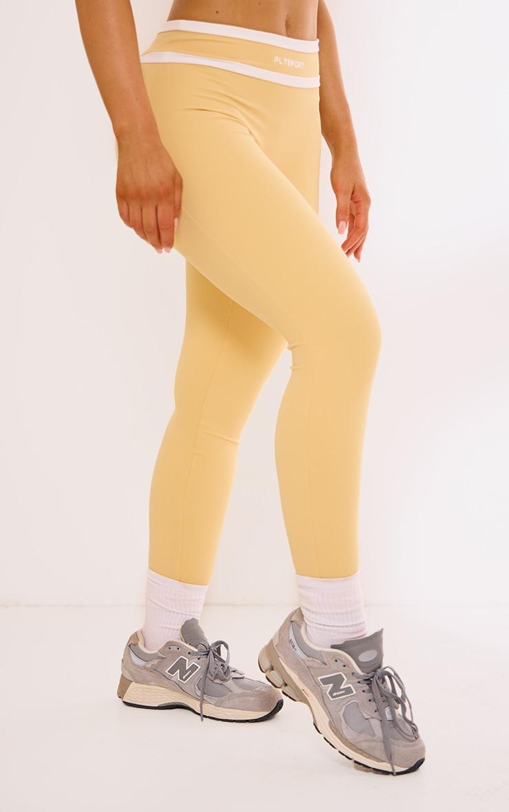 PLT SPORT Peach Sculpt Contrast Detail Leggings Product Image