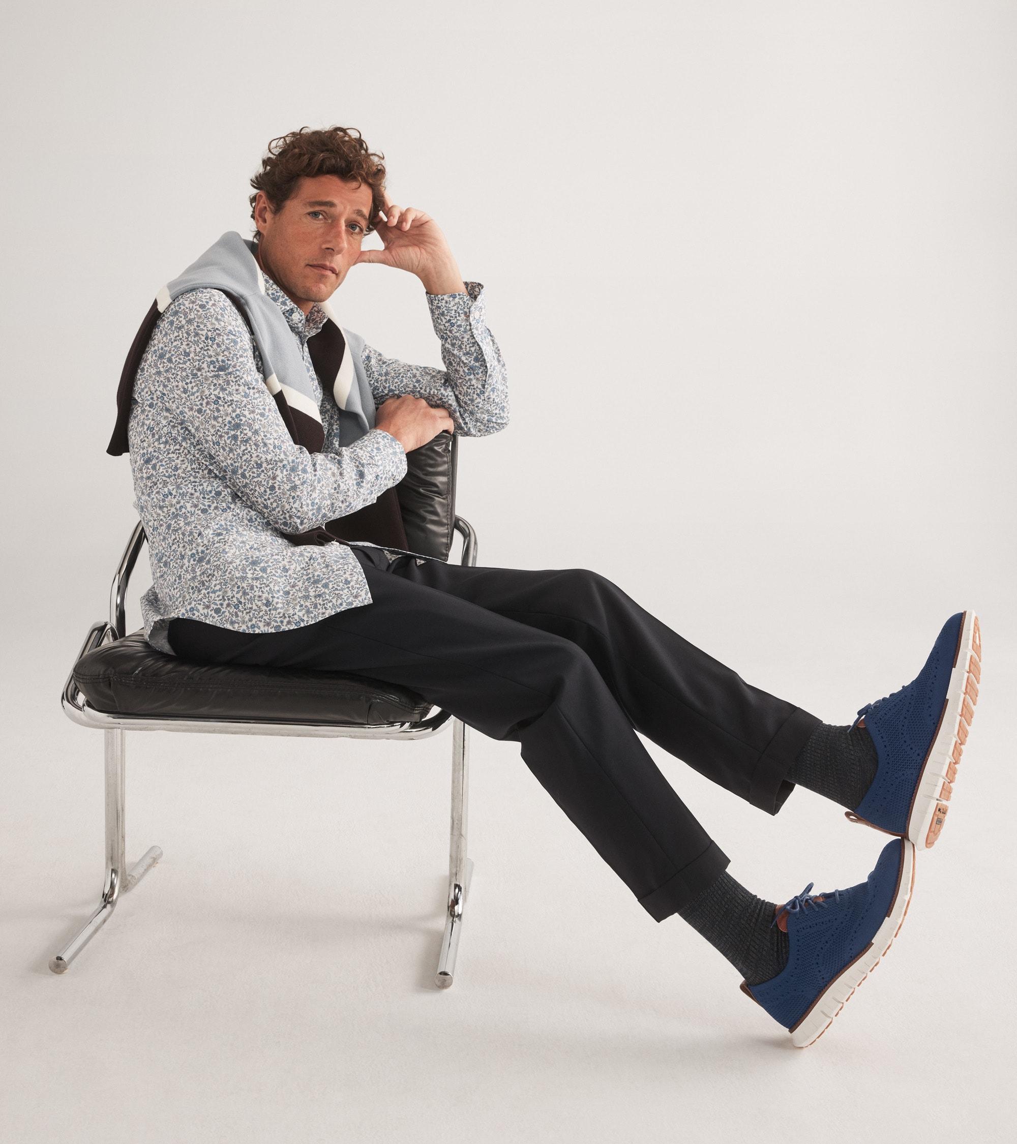 Men's Pique Textured Crew Socks Product Image