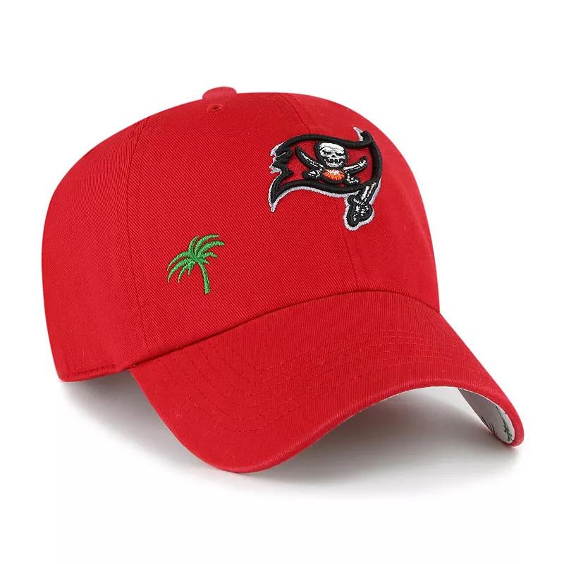 Women's '47  Red Tampa Bay Buccaneers Confetti Icon Clean Up Adjustable Hat Product Image