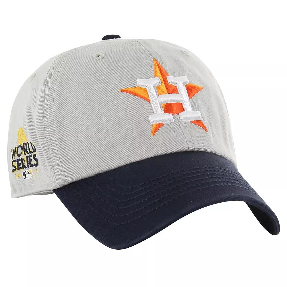 Men's '47 Gray/Navy Houston Astros Sure Shot Classic Franchise Fitted Hat, Size: Small, Grey Product Image