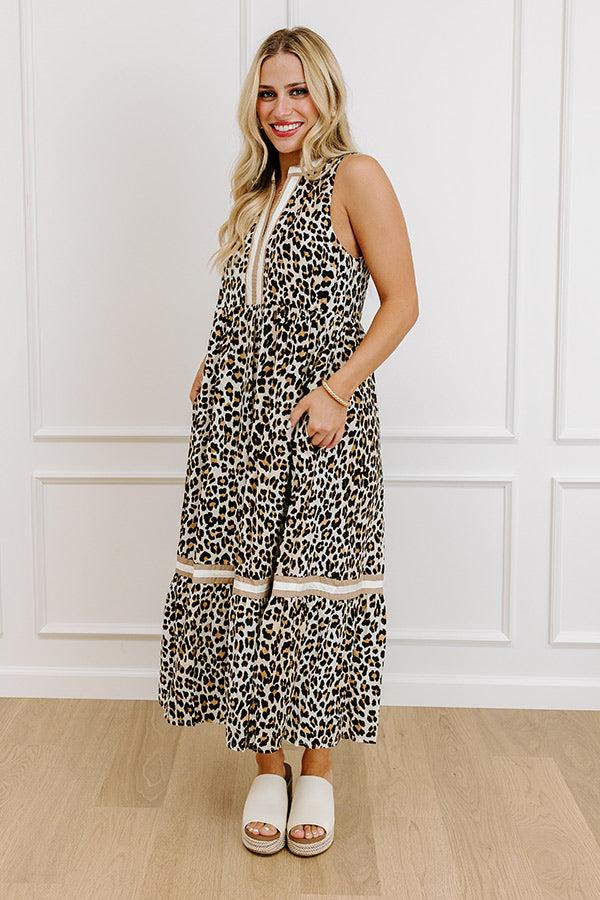 For The Love Of Leopard Midi Dress Product Image