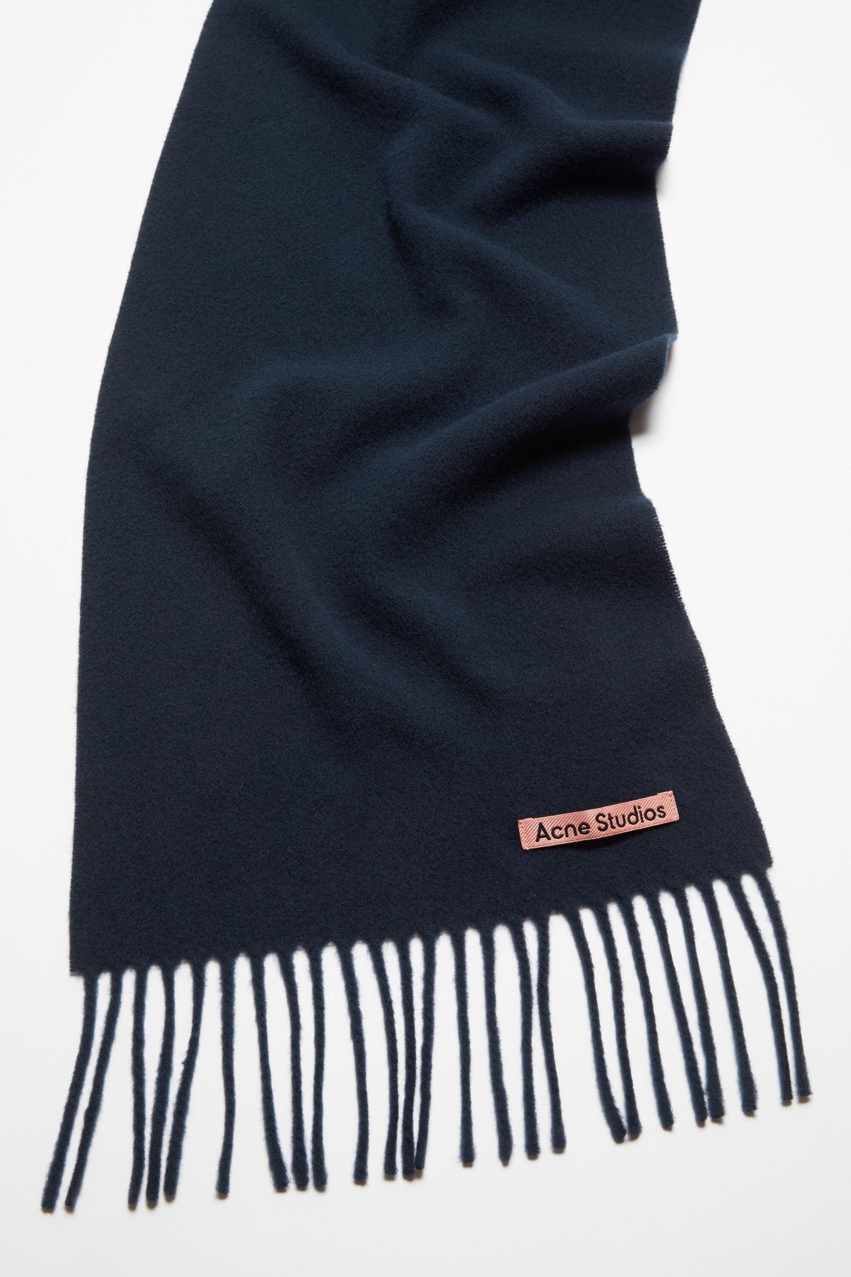 Fringe wool scarf - skinny Product Image