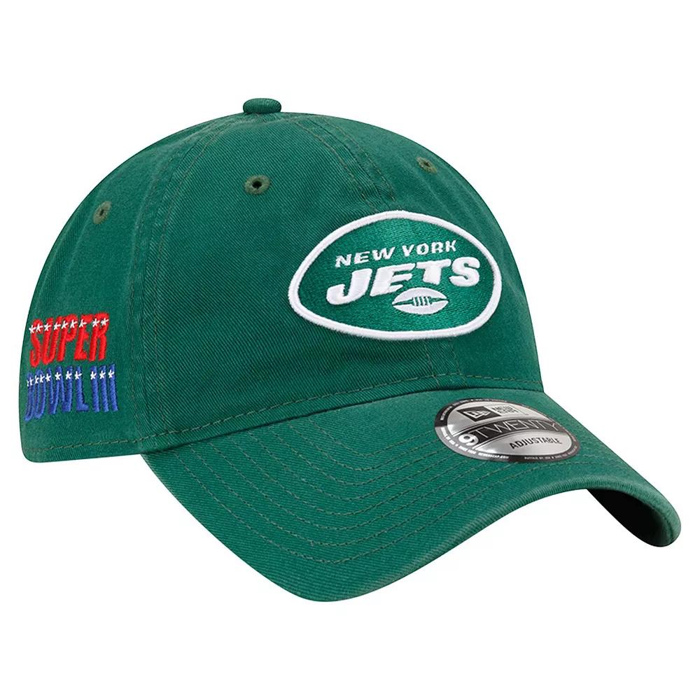 Men's New Era Green New York Jets Distinct 9TWENTY Adjustable Hat Product Image