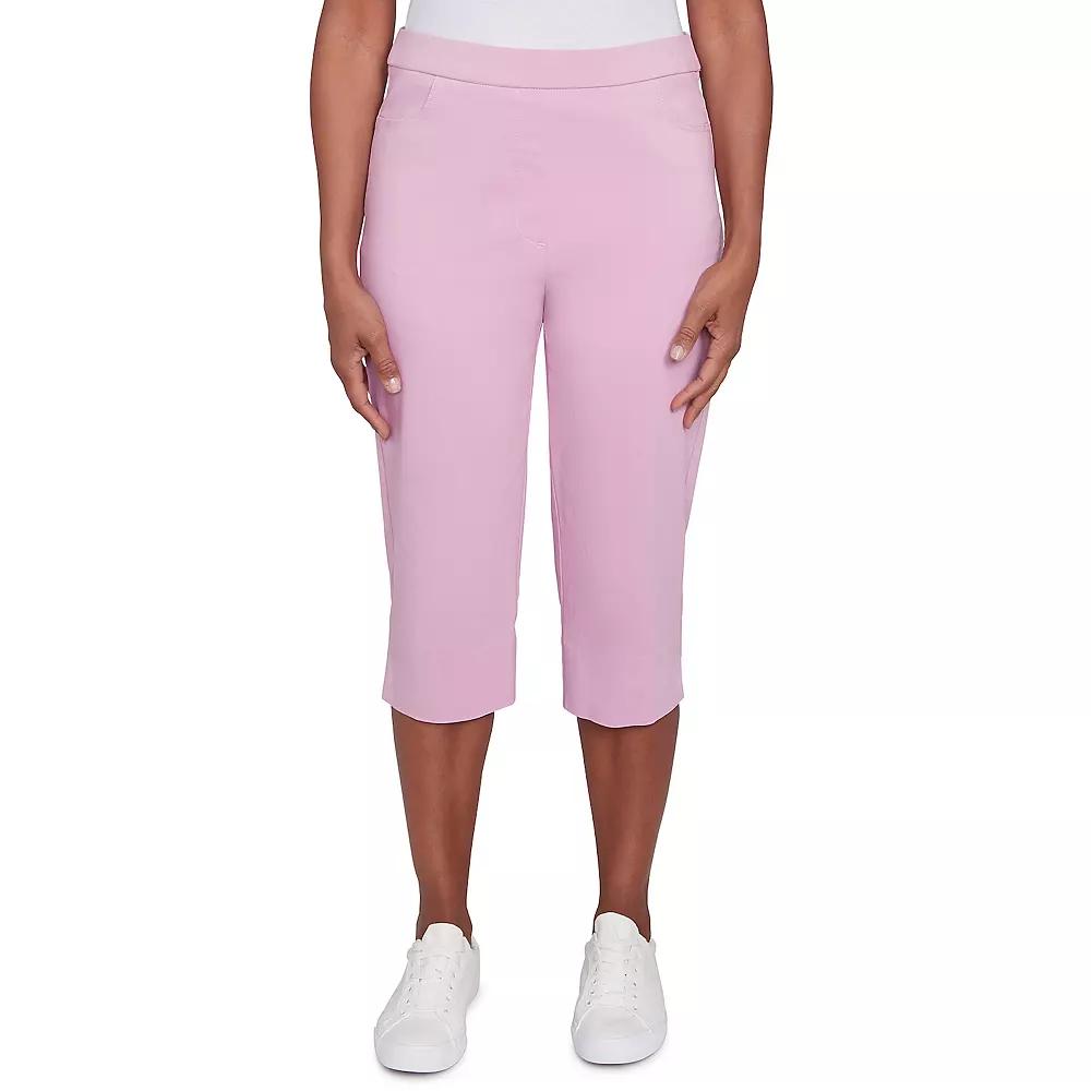 Women's Alfred Dunner Flat Front Allure Classic Clamdigger Pants,  Product Image