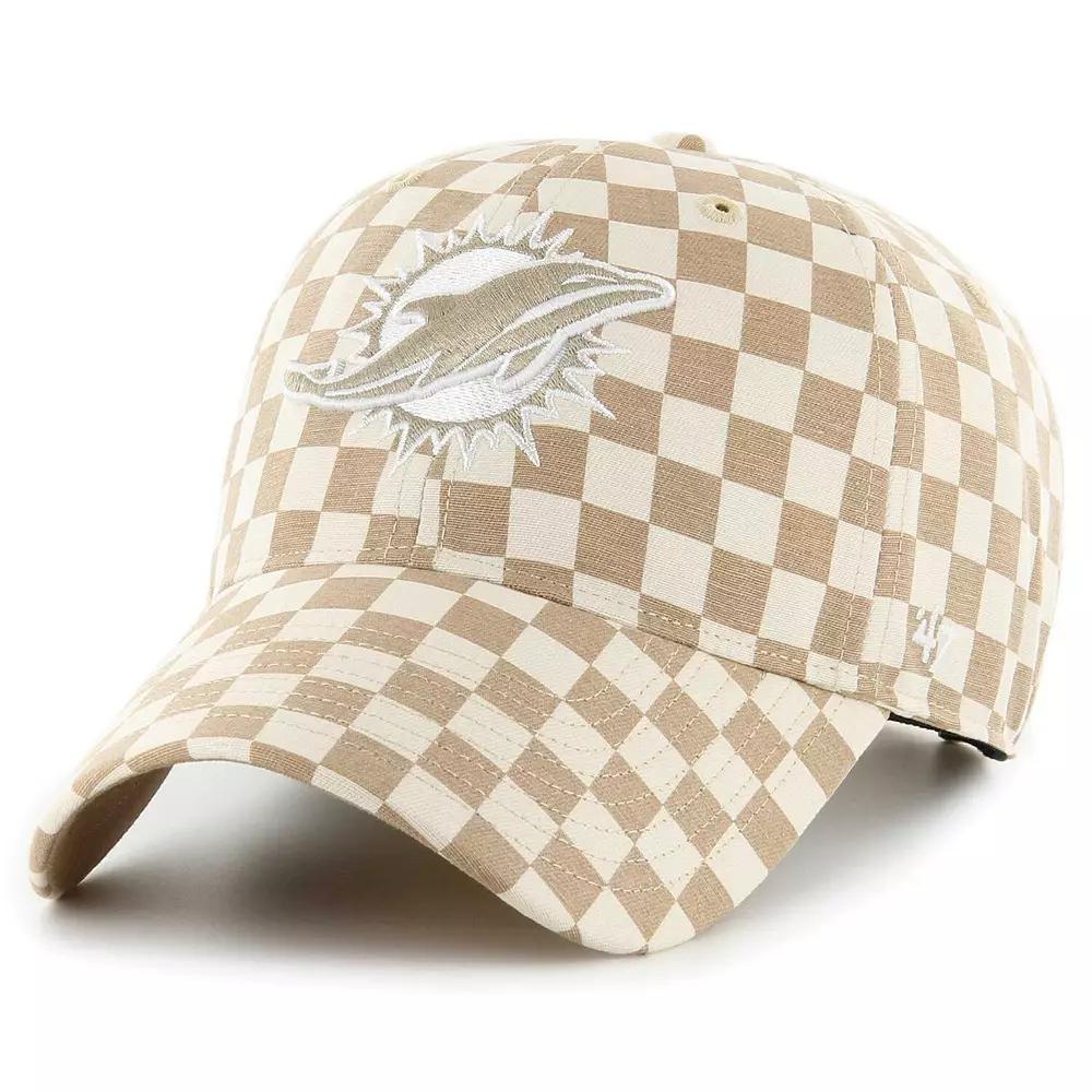 Women's '47 Tan Miami Dolphins Vibe Check Clean Up Adjustable Hat, Team Product Image