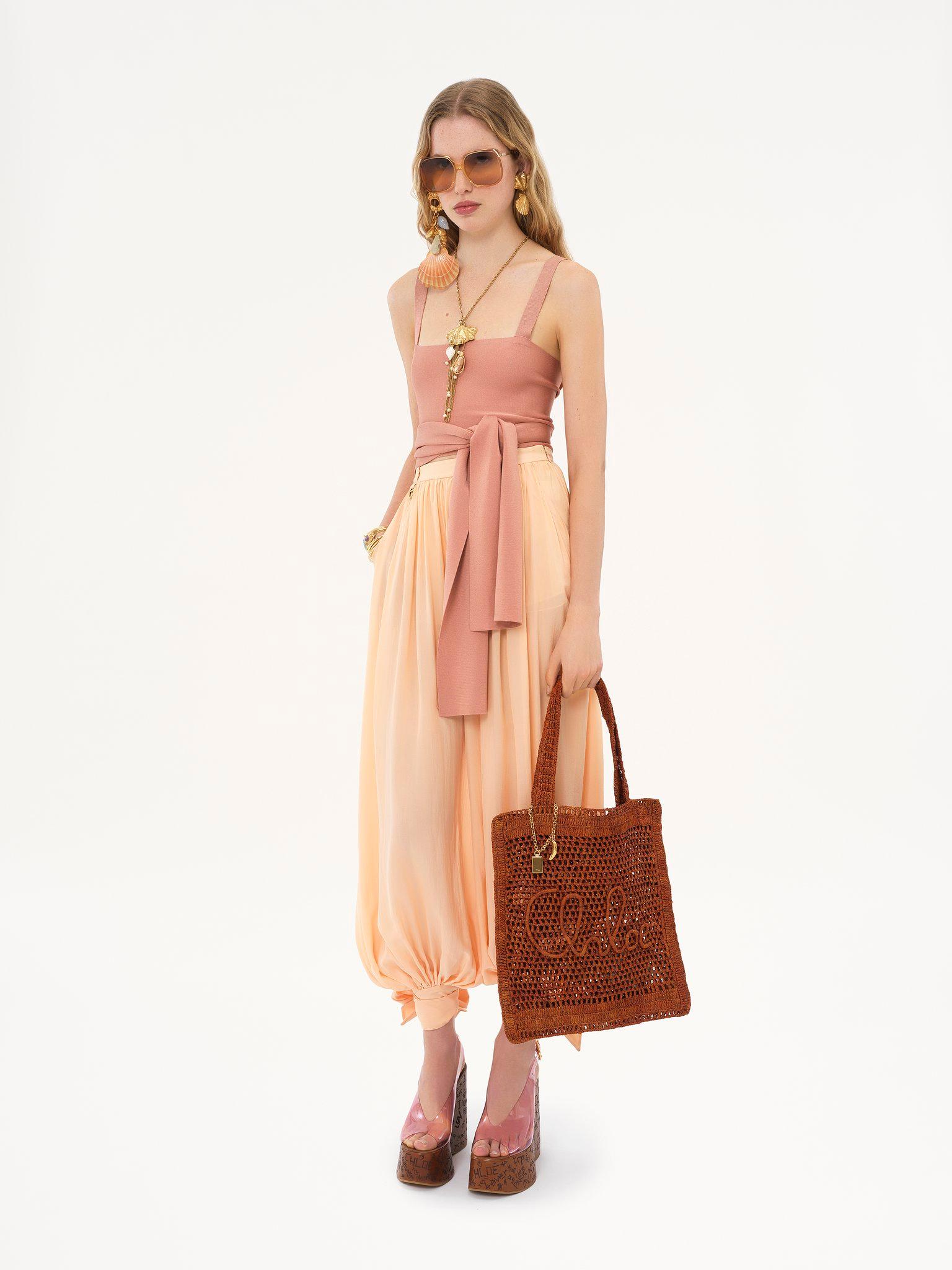 Summer Banana tote bag in raffia Product Image