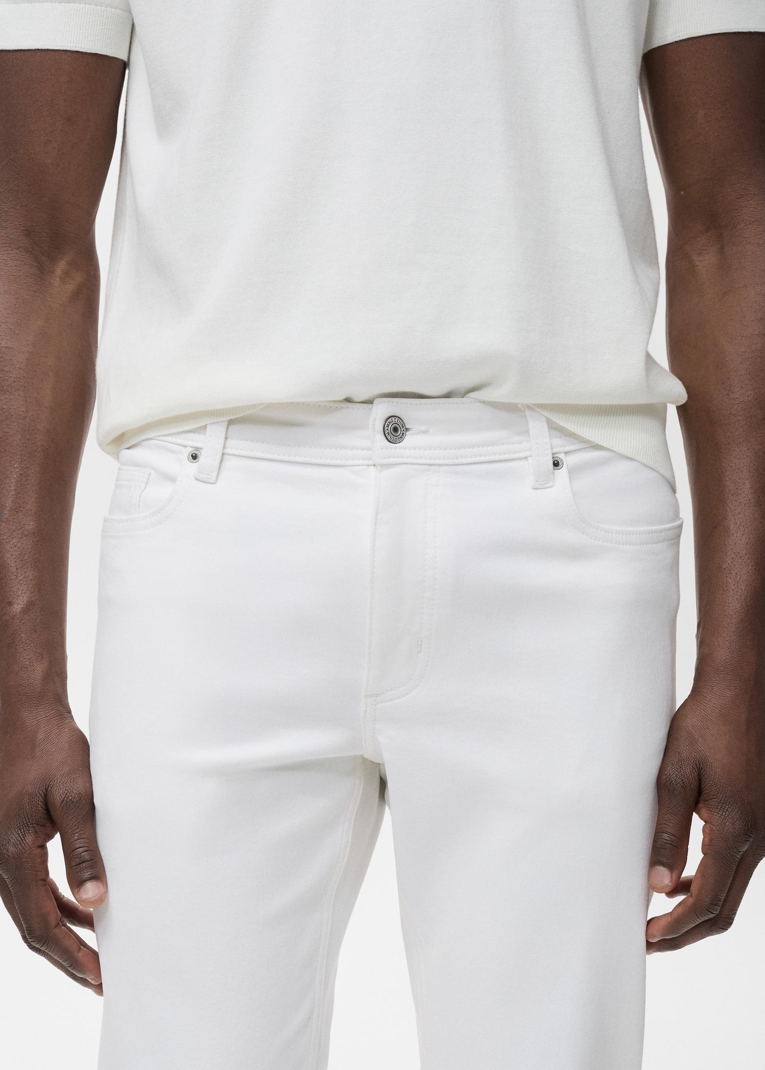 Slim fit white Jan jeans - Men | MANGO USA Product Image