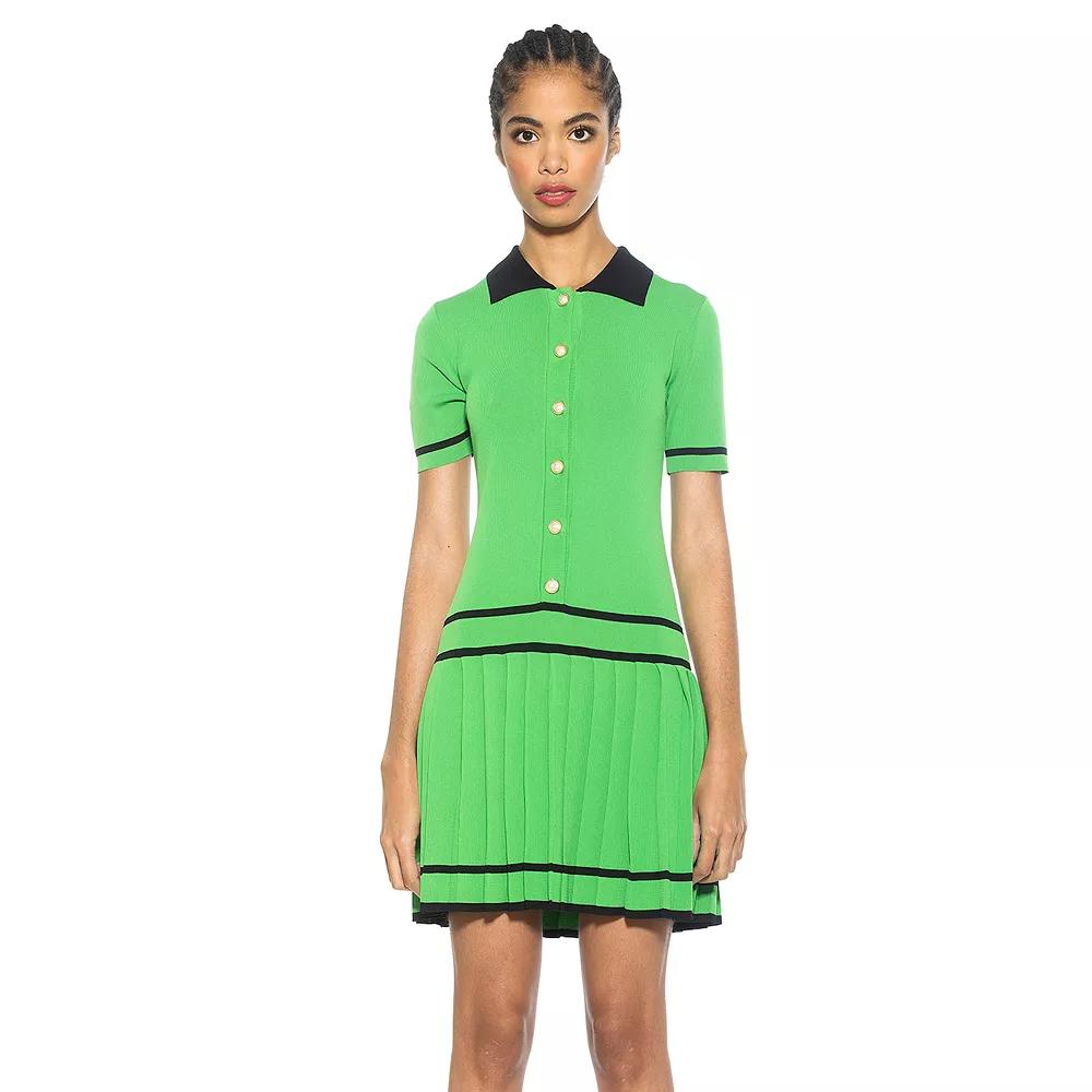 Women's ALEXIA ADMOR Lucinda Collared Short Sleeve Tennis Dress,  Product Image