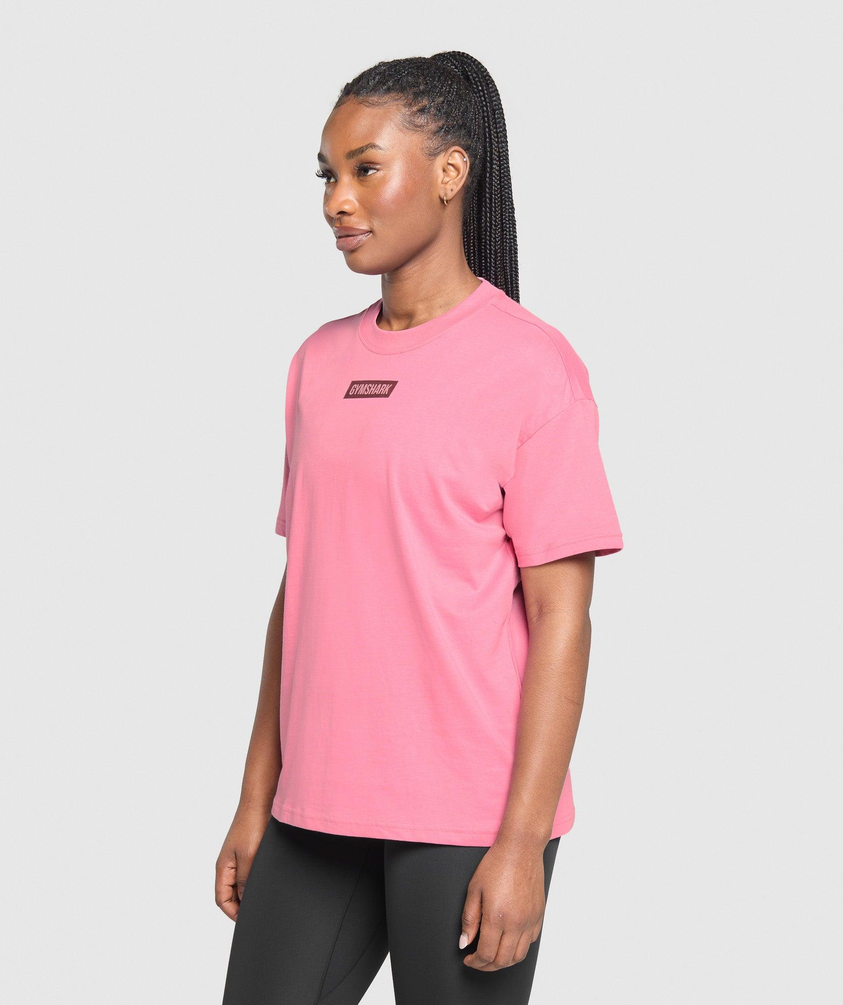 Gymshark Block Oversized T-Shirt - Sunset Pink Female Product Image