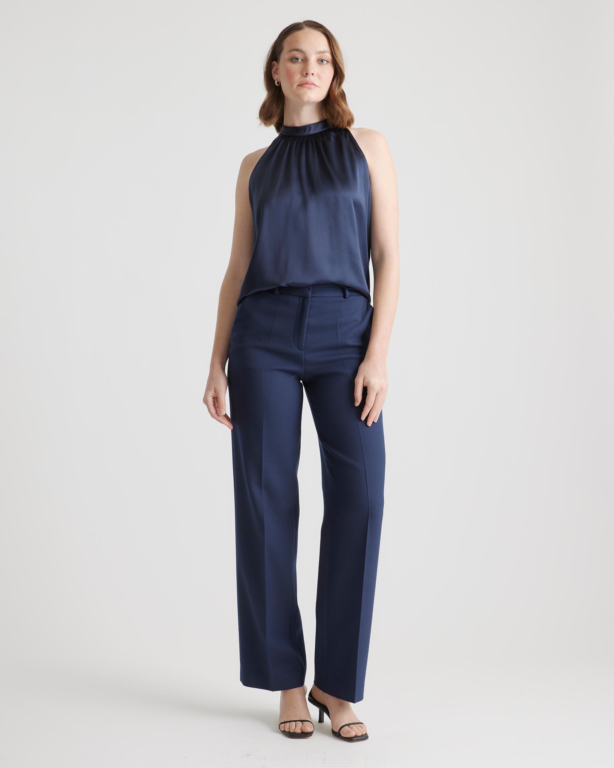 Quince | Women's Halter Top Size XS, Silk Product Image