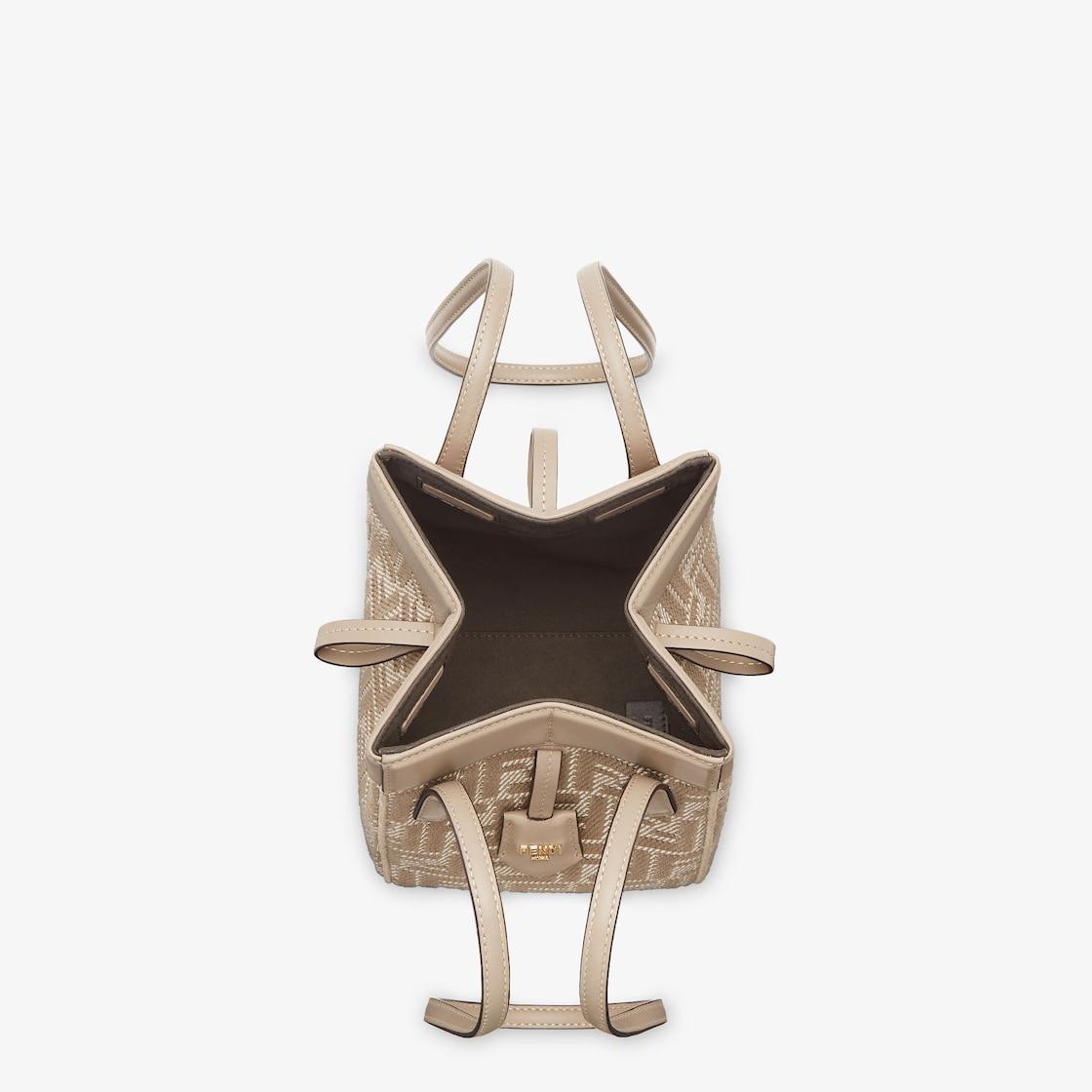 Fendi Origami MiniDove gray denim-effect FF jacquard transformable mini-bag Product Image