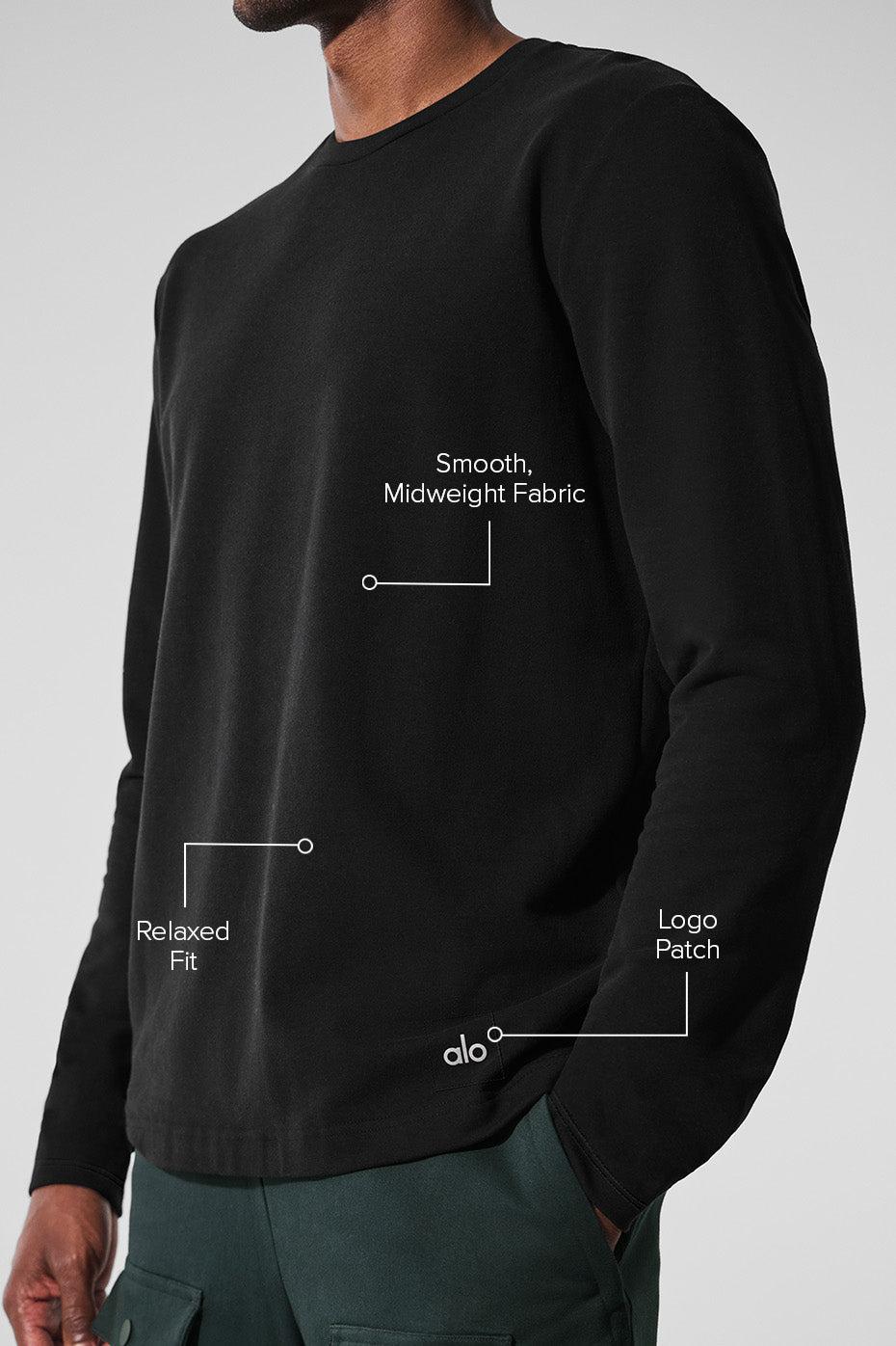Double Take Long Sleeve Crew - Black Male Product Image